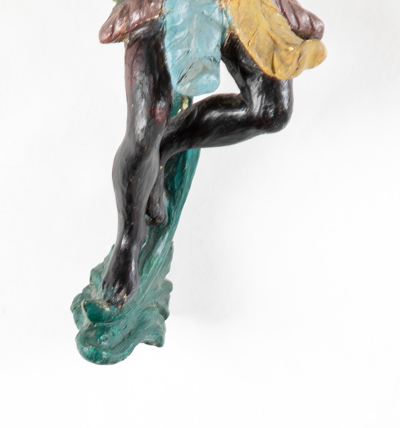 Pair of Venetian Carved Polychrome Cornucopia