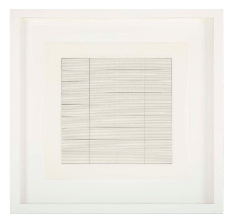 Set of 10 Lithographs After Drawings by Agnes Martin