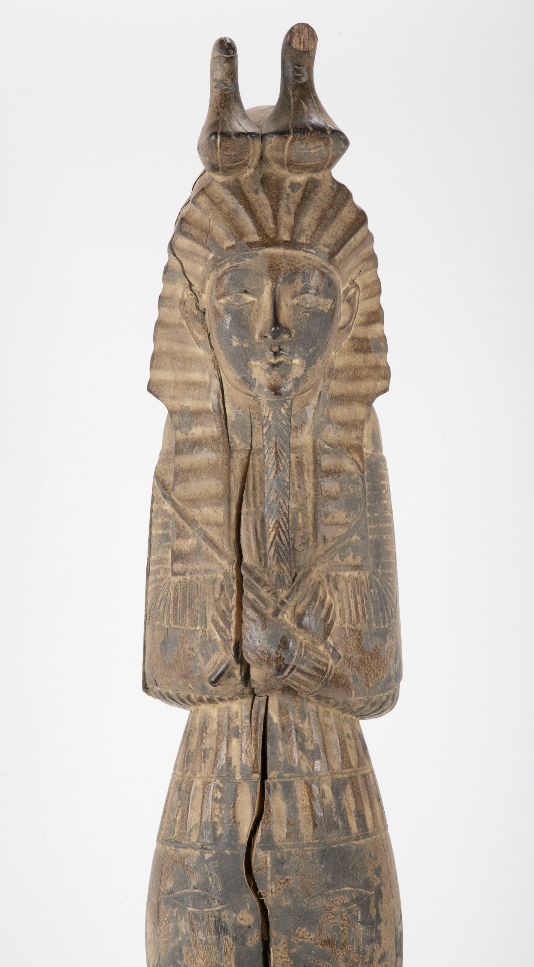 French Egyptian Revival Carved Wood Figure of King Tutankamun