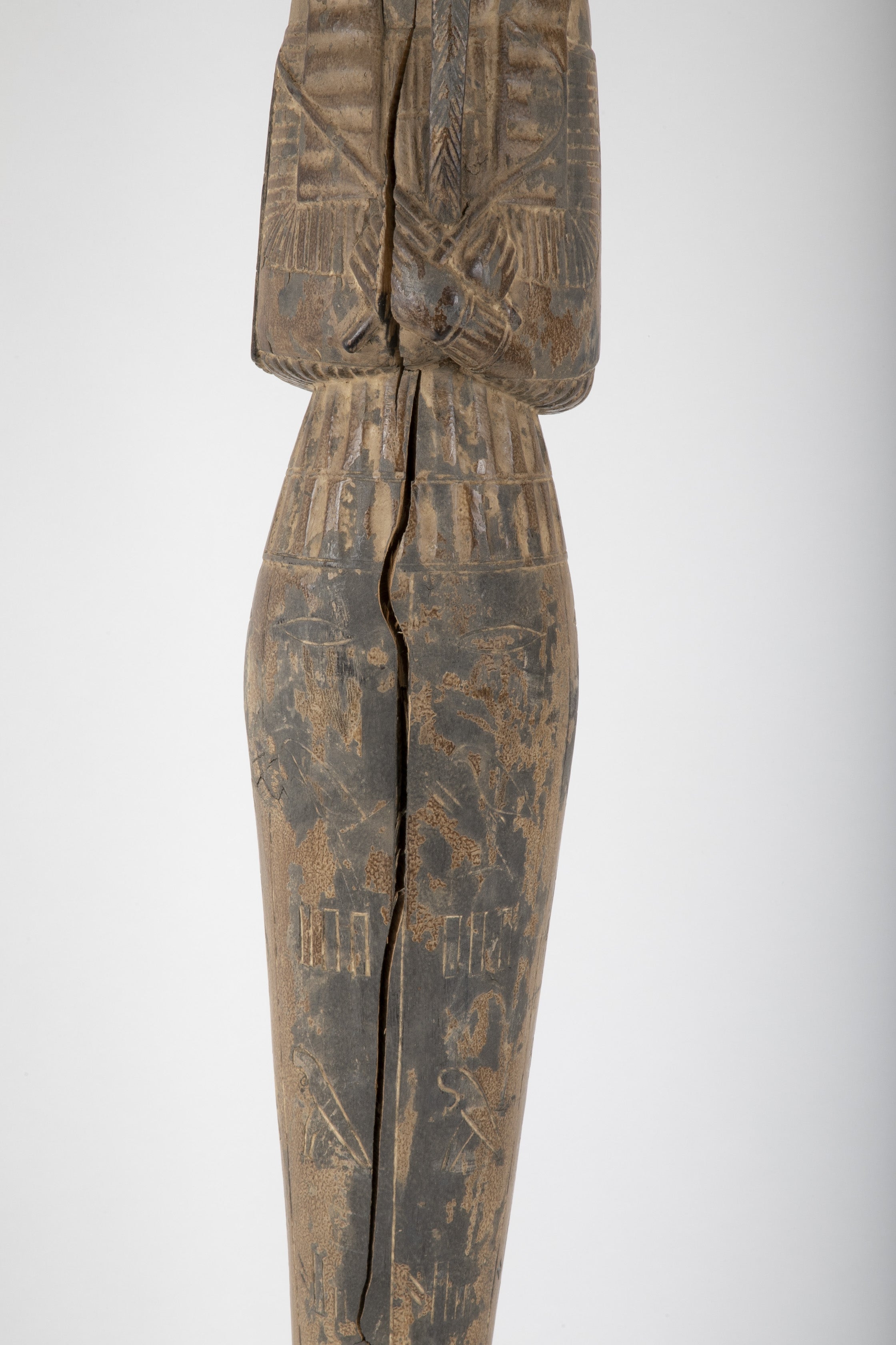 French Egyptian Revival Carved Wood Figure of King Tutankamun