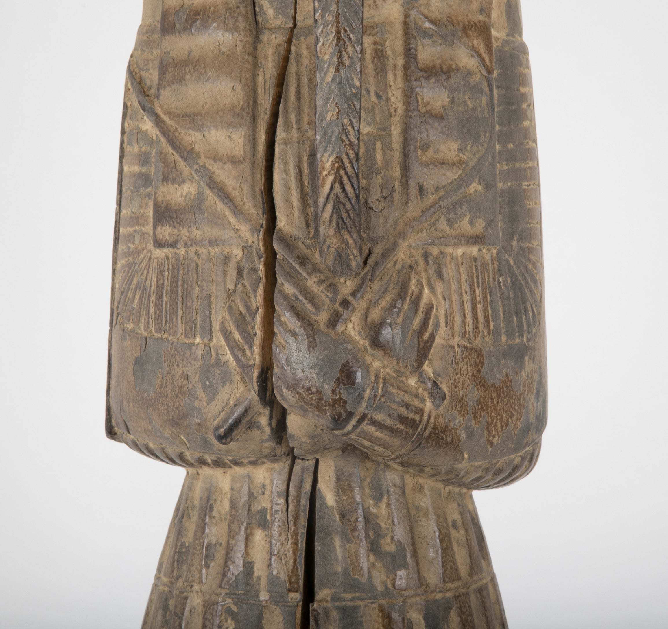 French Egyptian Revival Carved Wood Figure of King Tutankamun