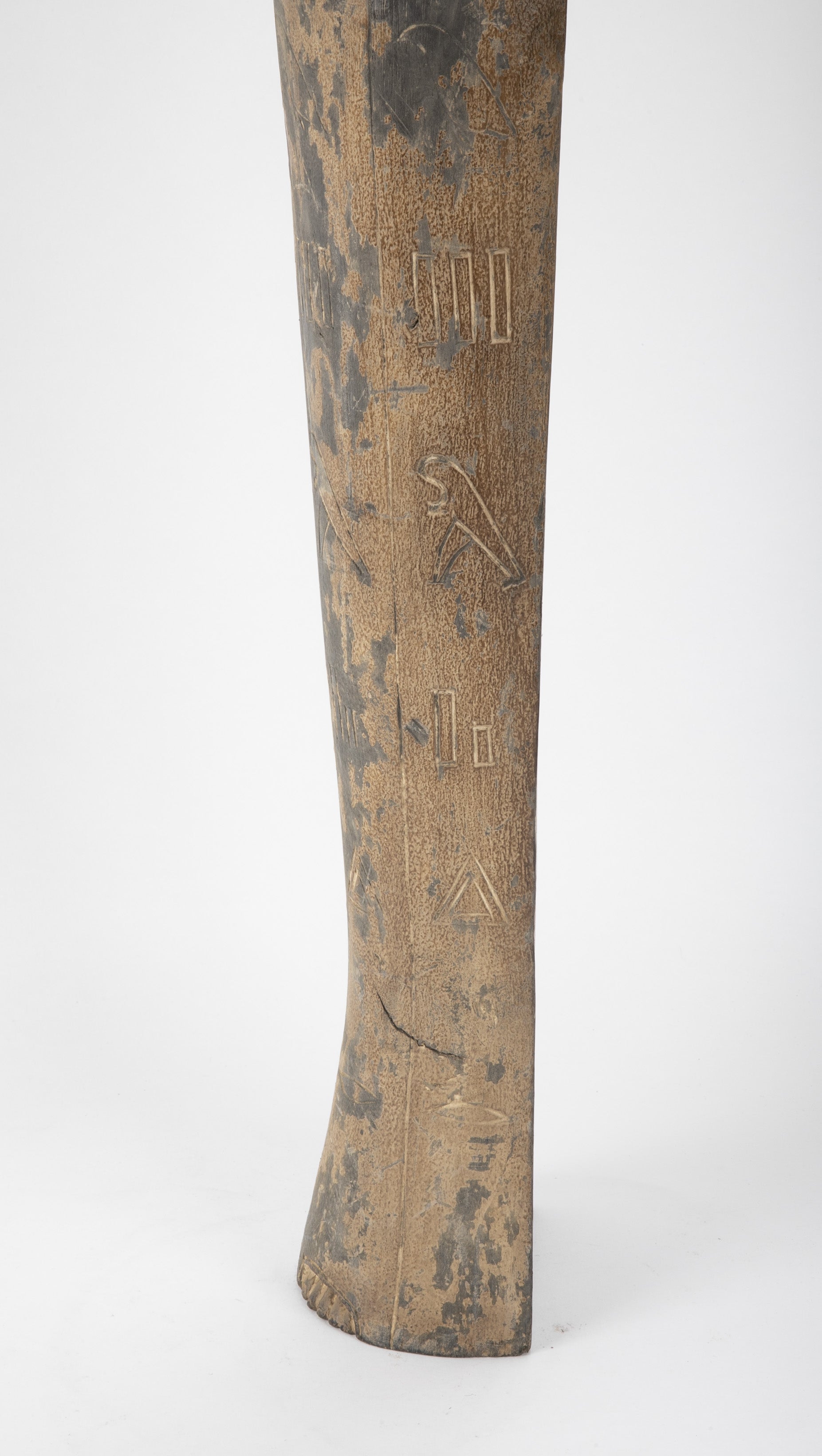 French Egyptian Revival Carved Wood Figure of King Tutankamun
