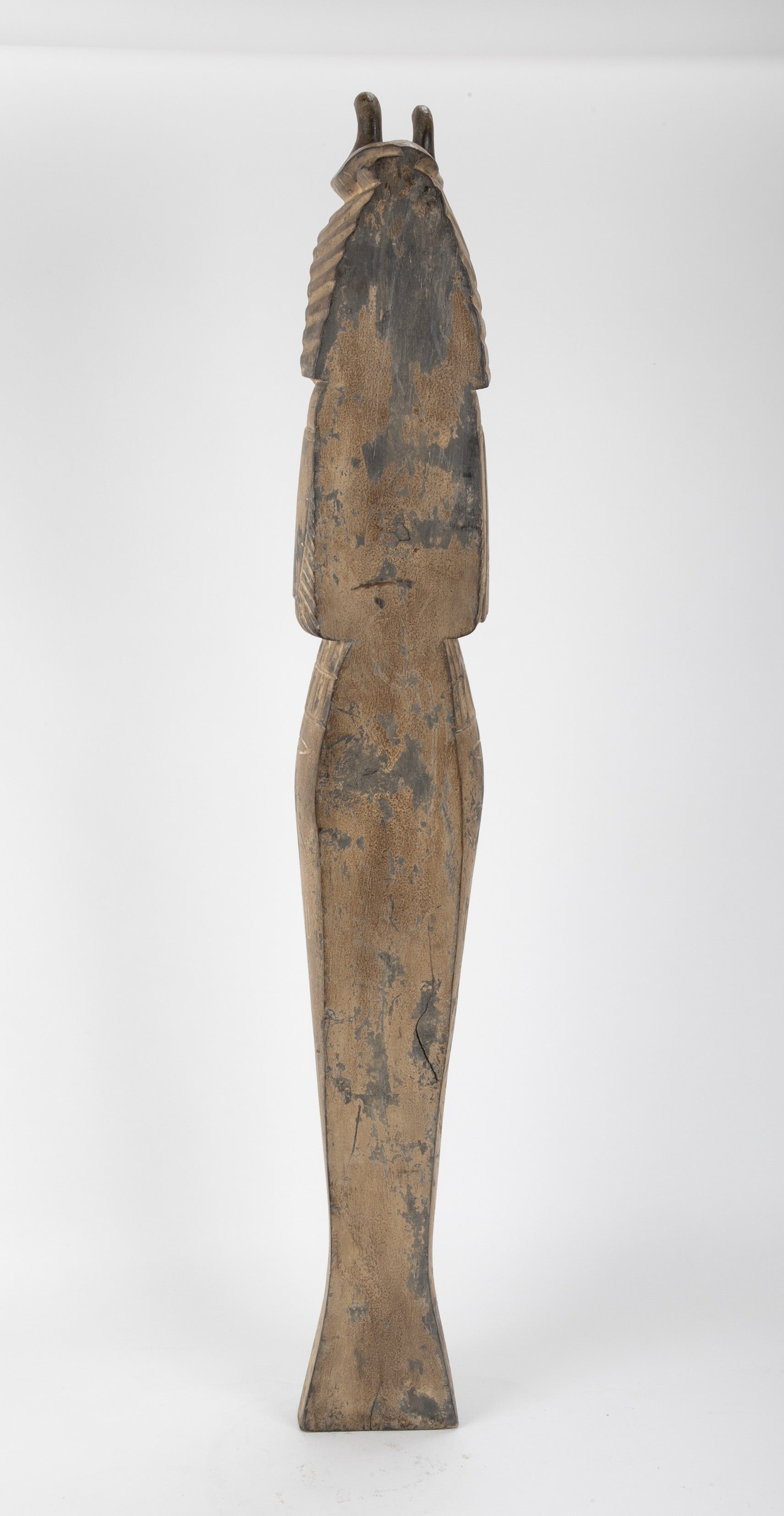 French Egyptian Revival Carved Wood Figure of King Tutankamun