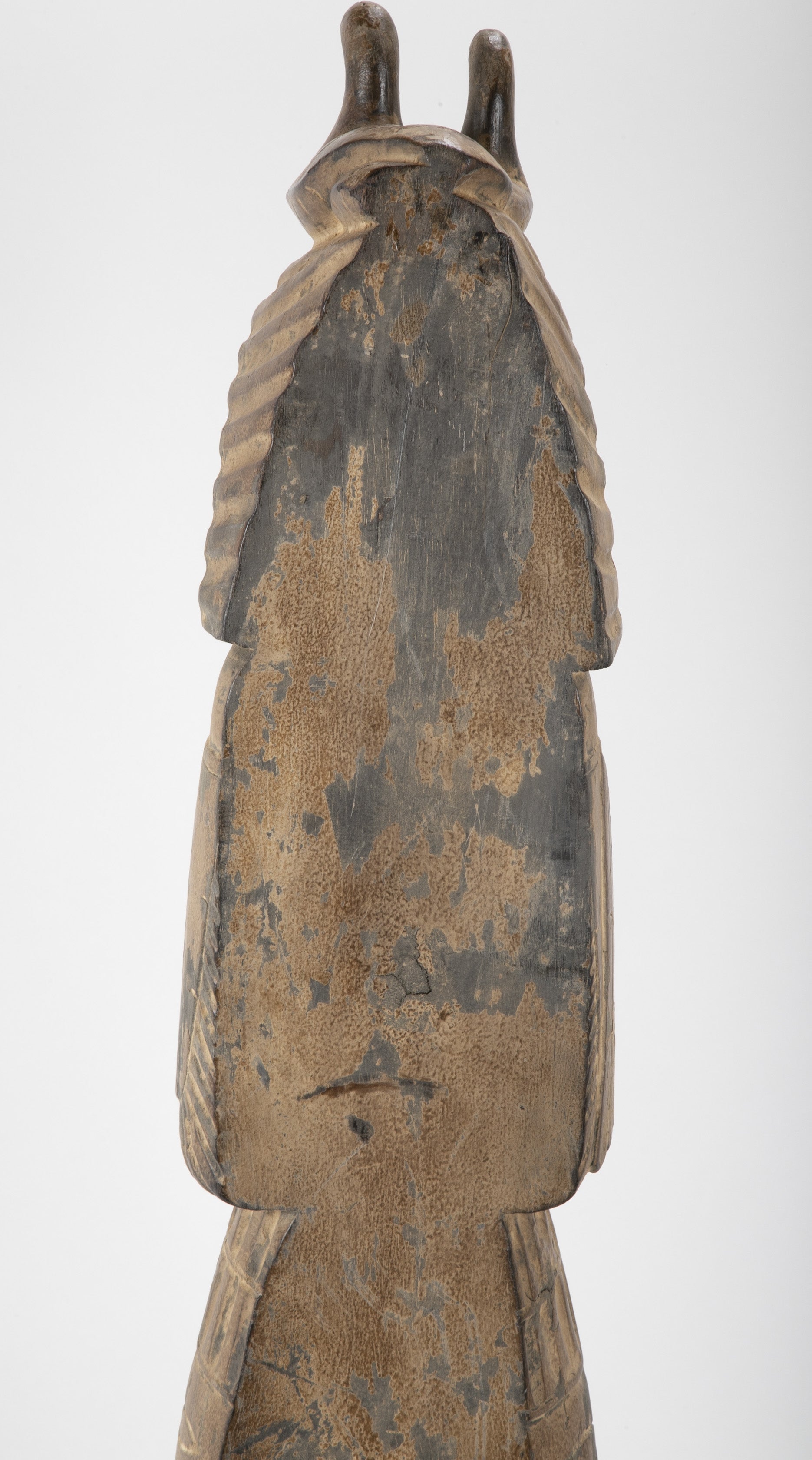 French Egyptian Revival Carved Wood Figure of King Tutankamun