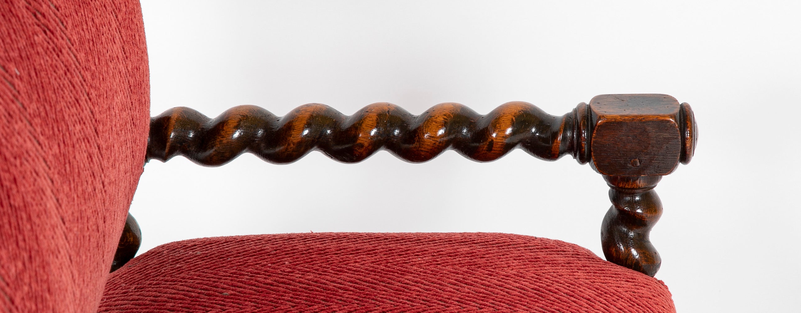 Early 18th Century English William & Mary Barley Twist Bench in Oak