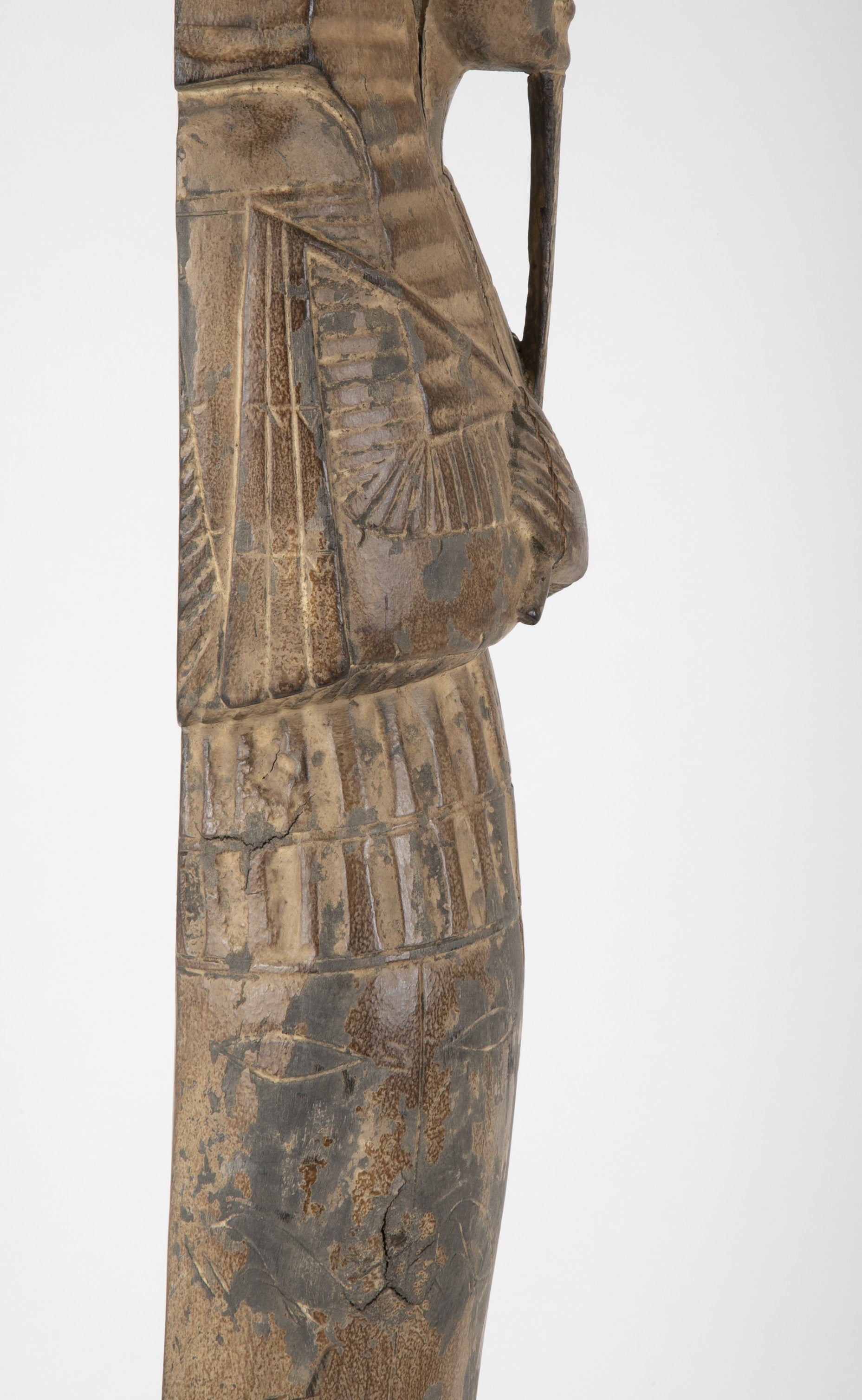 French Egyptian Revival Carved Wood Figure of King Tutankamun