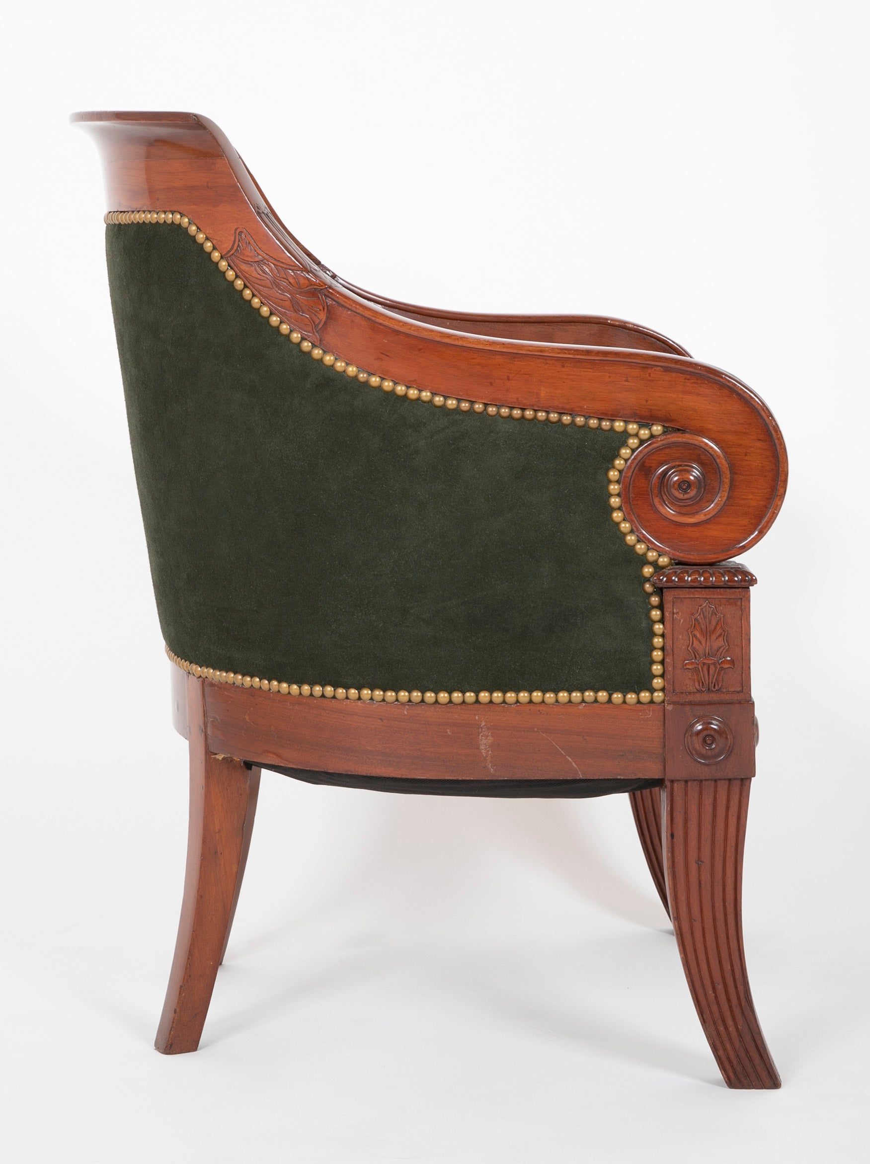 A French Mahogany Empire Chair