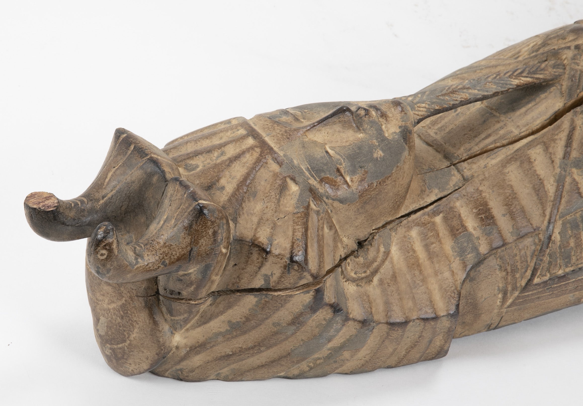French Egyptian Revival Carved Wood Figure of King Tutankamun