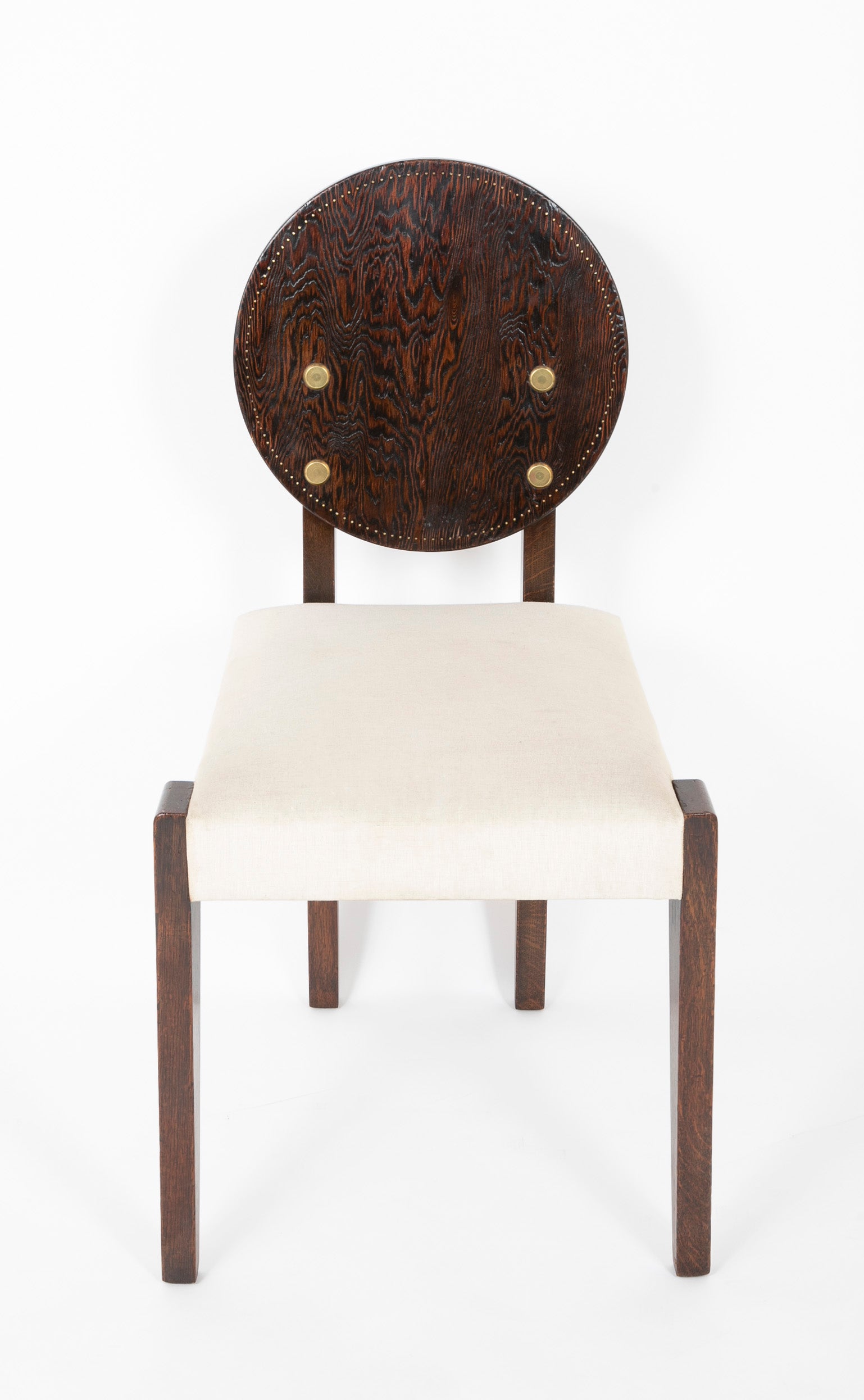 Modern Chair in Stained Oregon Pine by Andre Sornay