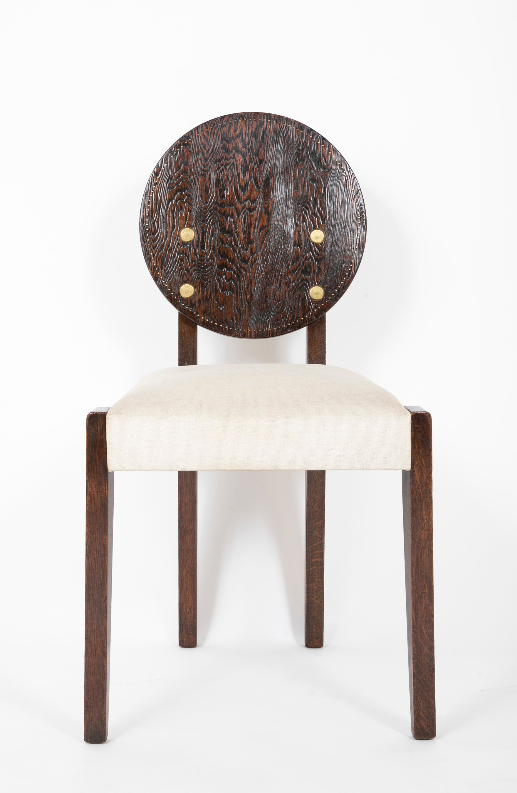 Modern Chair in Stained Oregon Pine by Andre Sornay