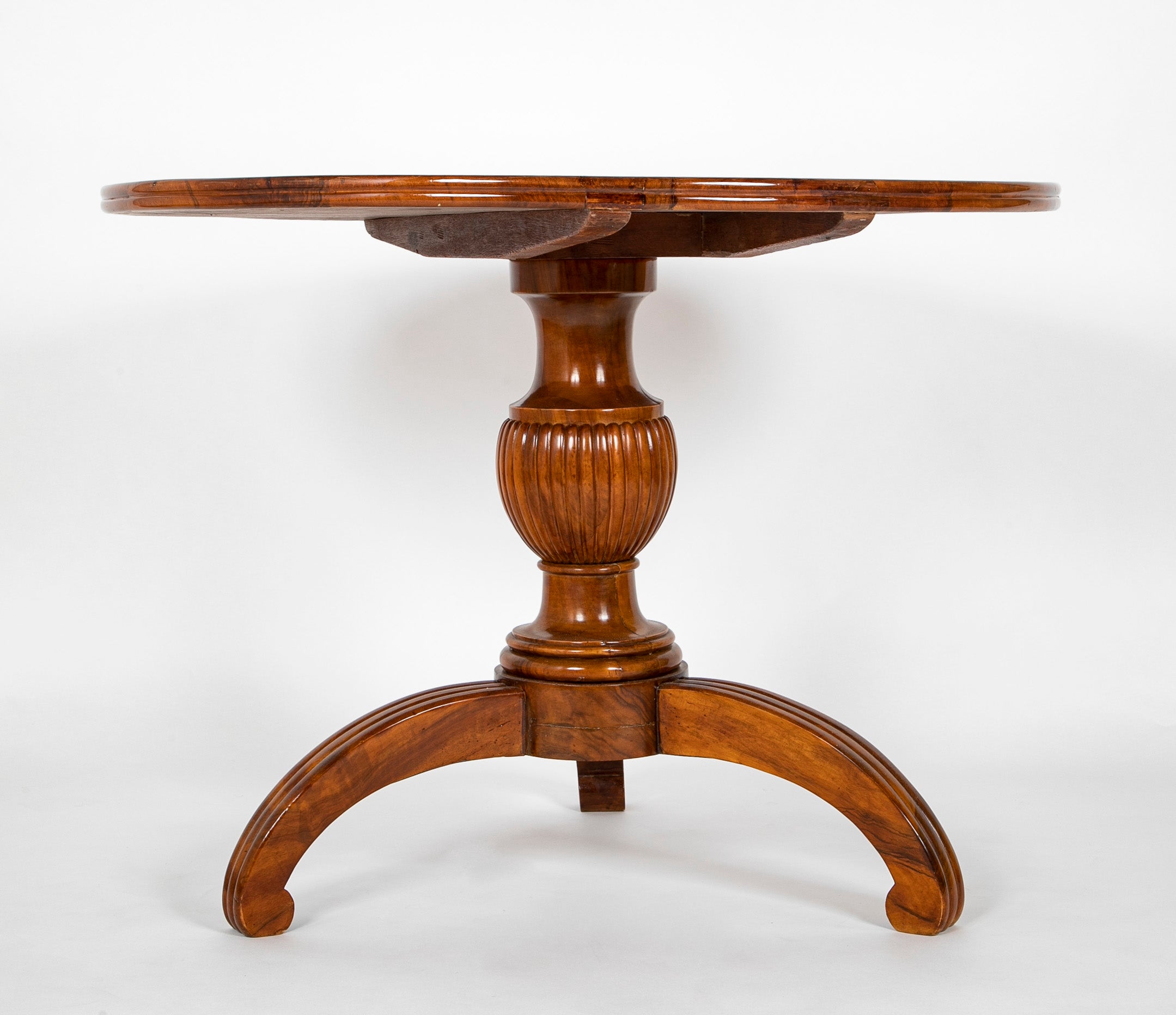 Mid 19th Century Italian Walnut Center Table
