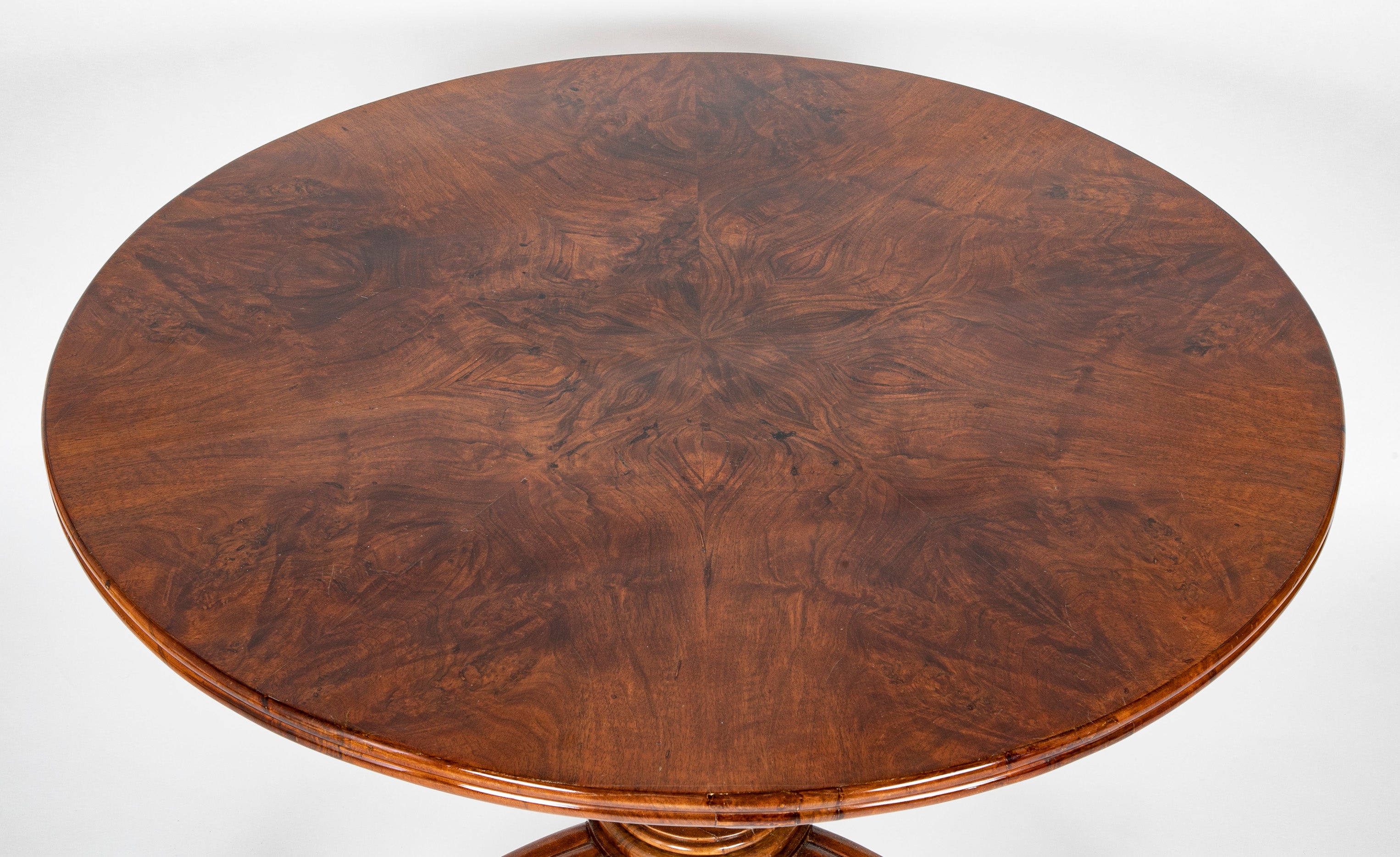 Mid 19th Century Italian Walnut Center Table