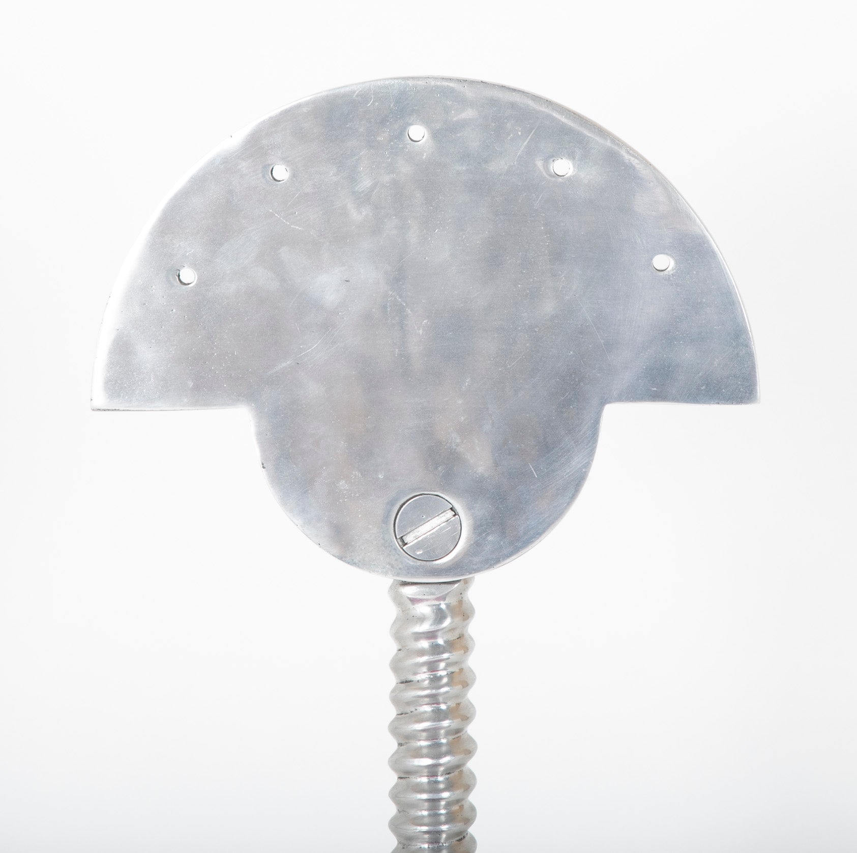 Mid-Century Italian Polished Metal Chair as Sculpture