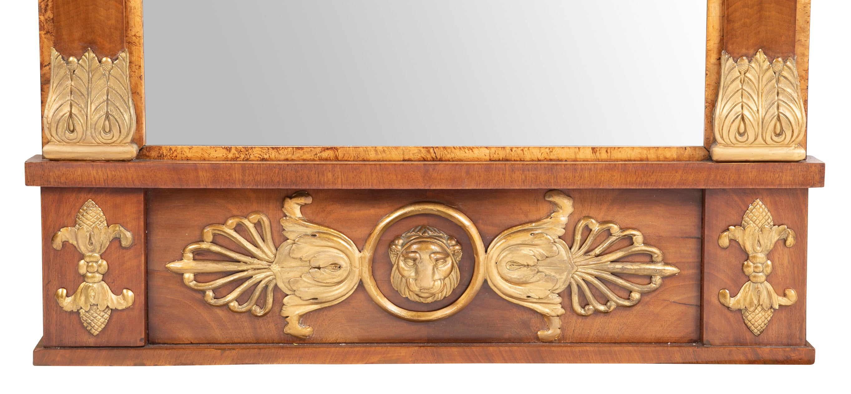 Northern European Mahogany and Birdseye Maple Pier Mirror