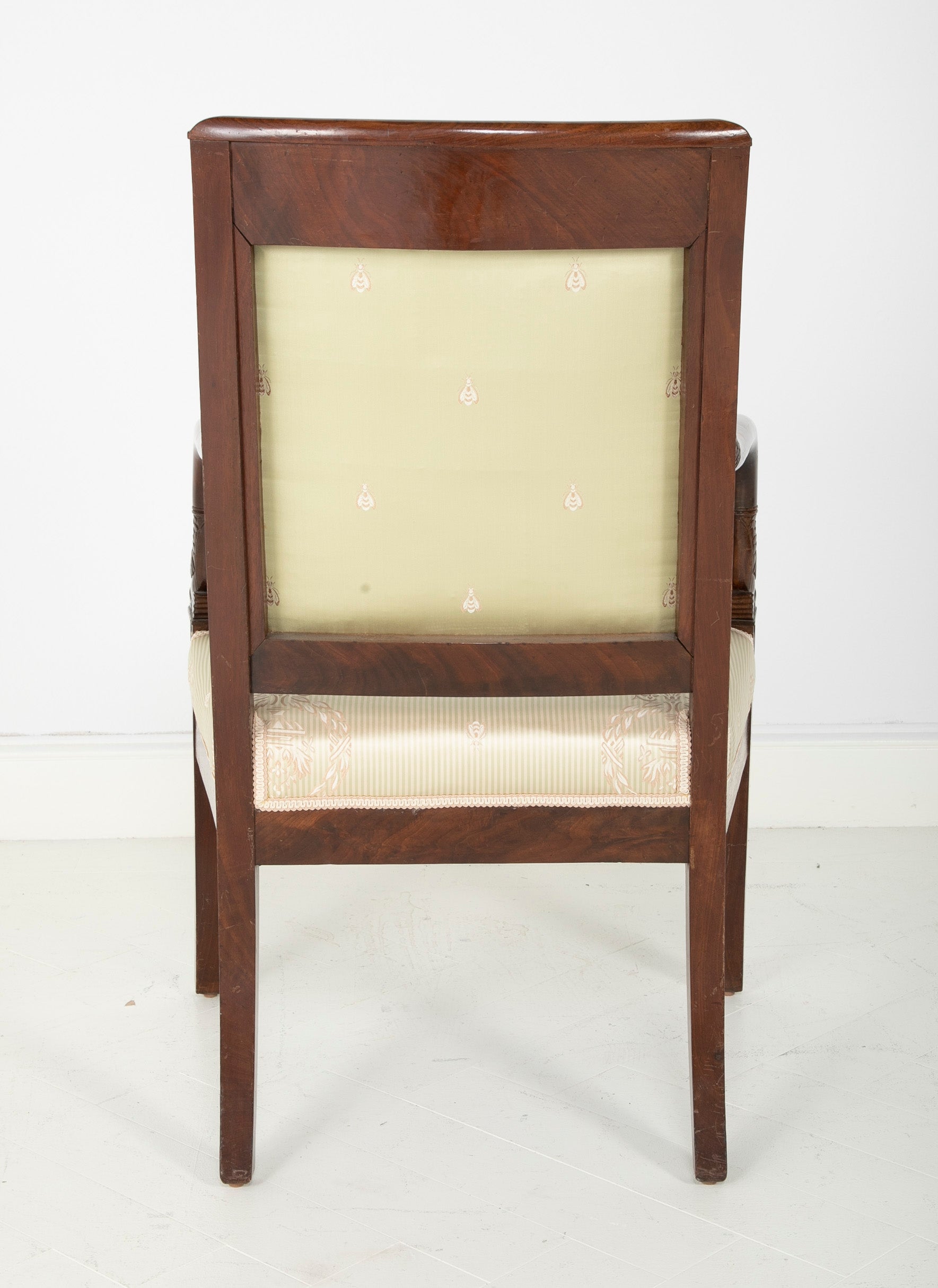 Pair of Carved Cuban Mahogany Charles X Fauteuils