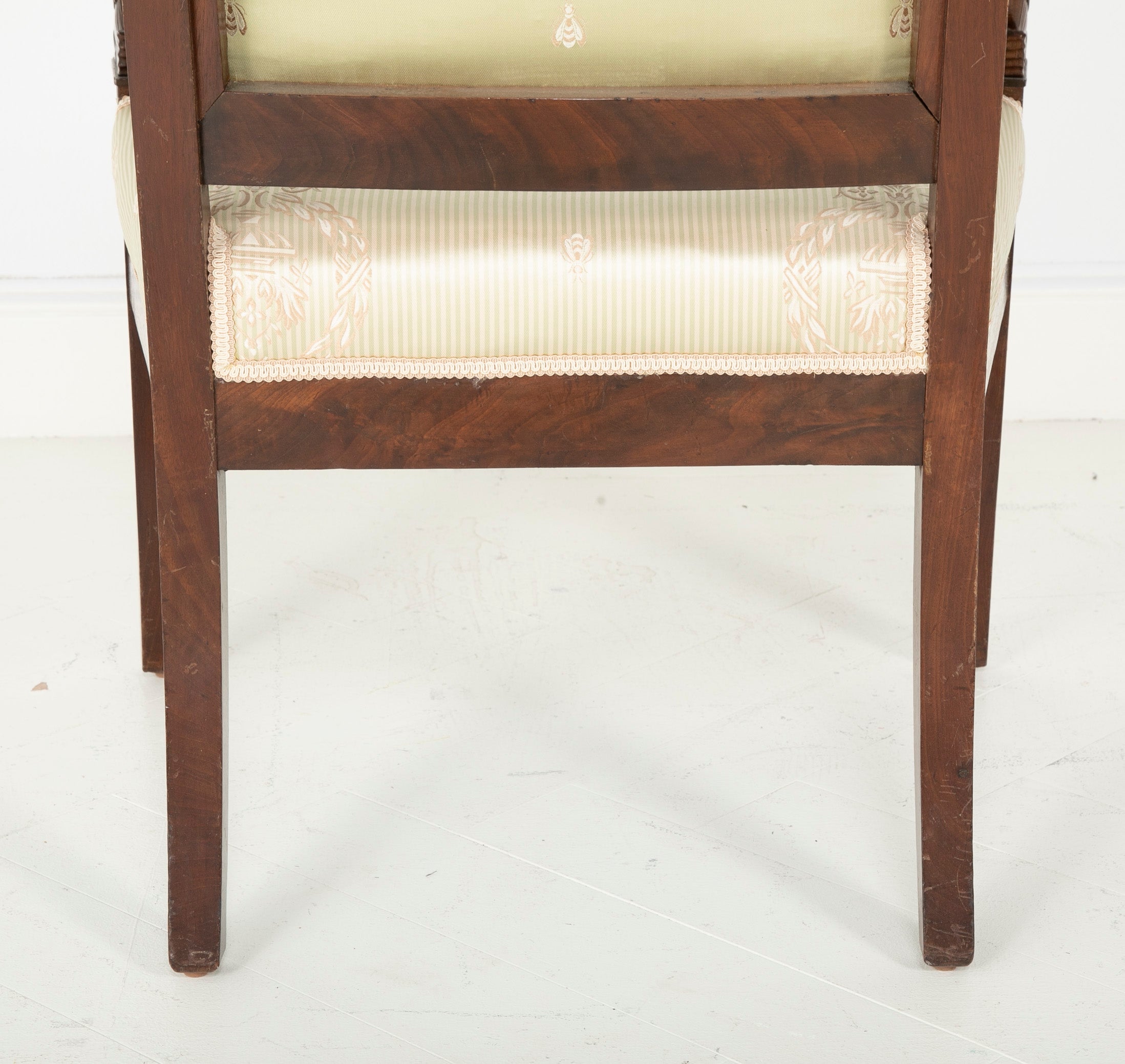 Pair of Carved Cuban Mahogany Charles X Fauteuils