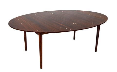 "Judas" Rosewood Dining Table with Silver Dots by Finn Juhl