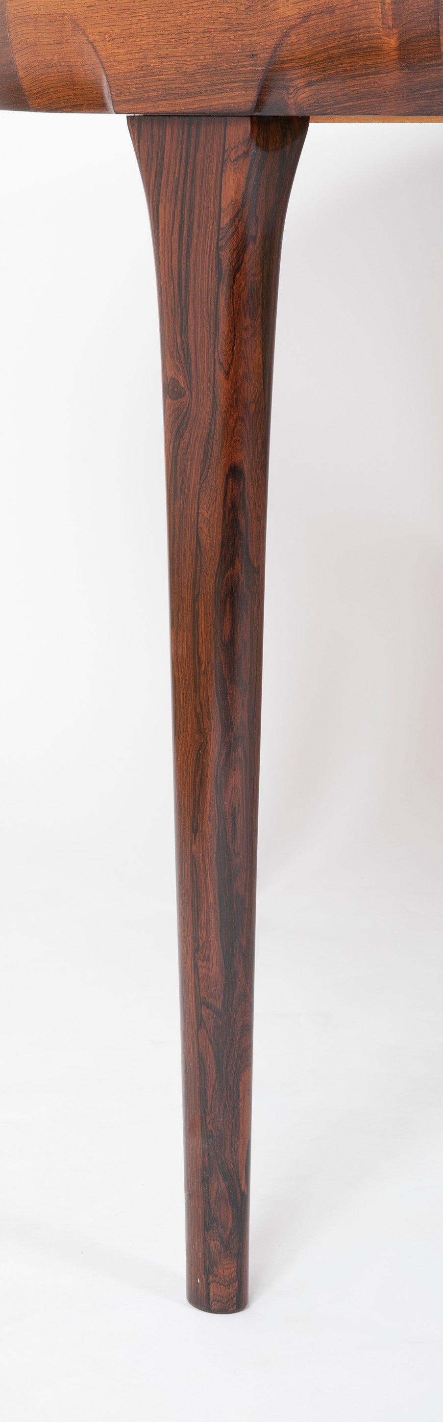 Two Leaf Round Oval Rosewood Dining Table IB Kofod Larsen Design
