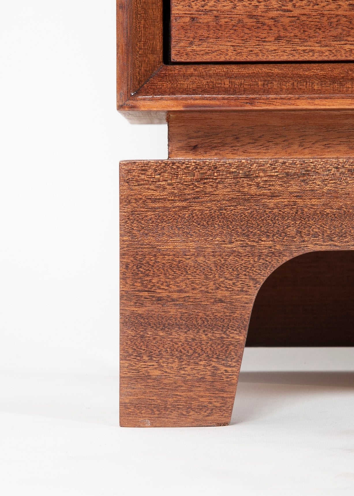 Custom Made Mahogany & Brass Credenza