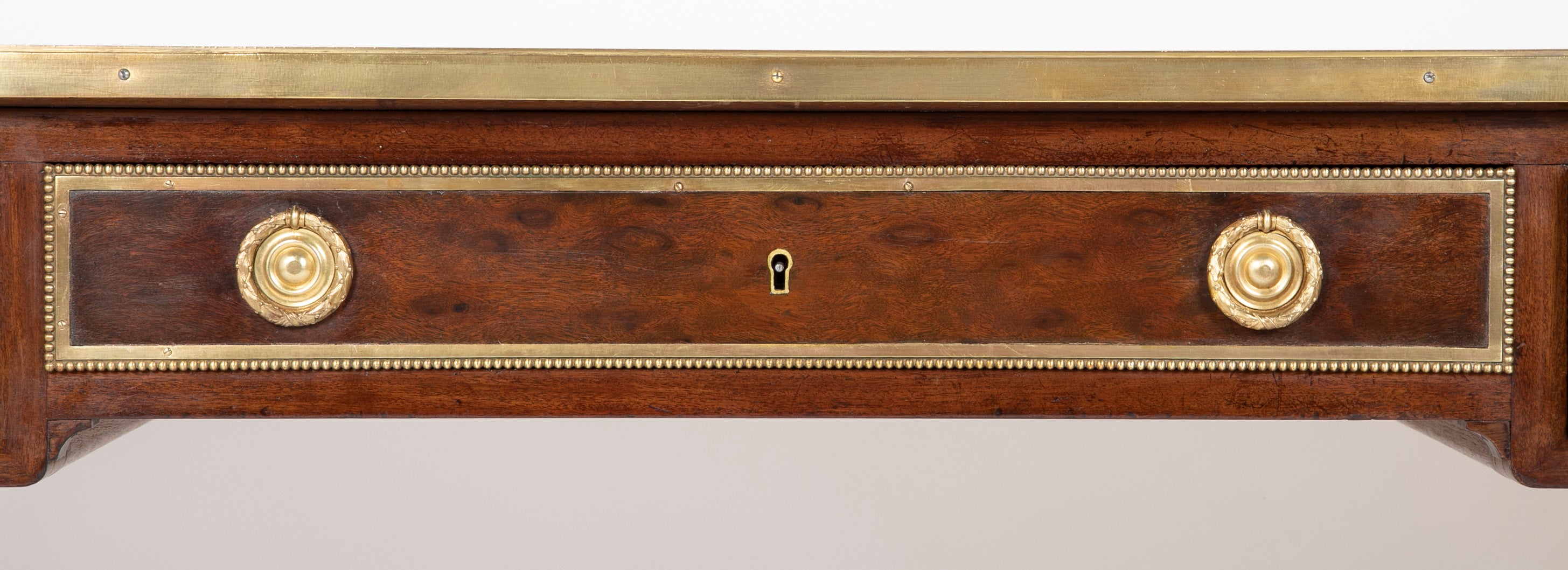 Louis XVI Style Mahogany Leather Top Desk