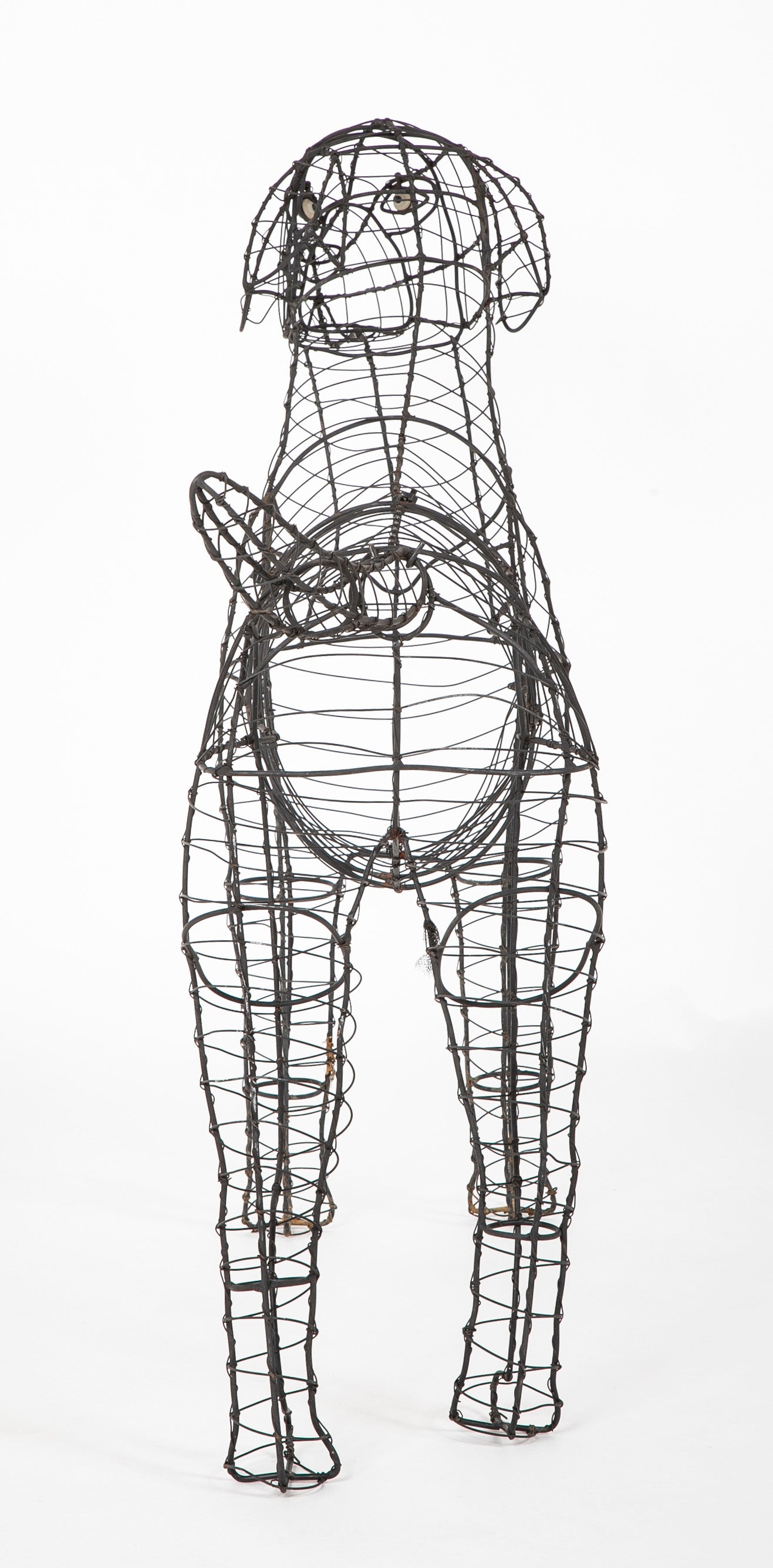 Modern Wire Topiary Form in the Shape of a Labrador Retriever