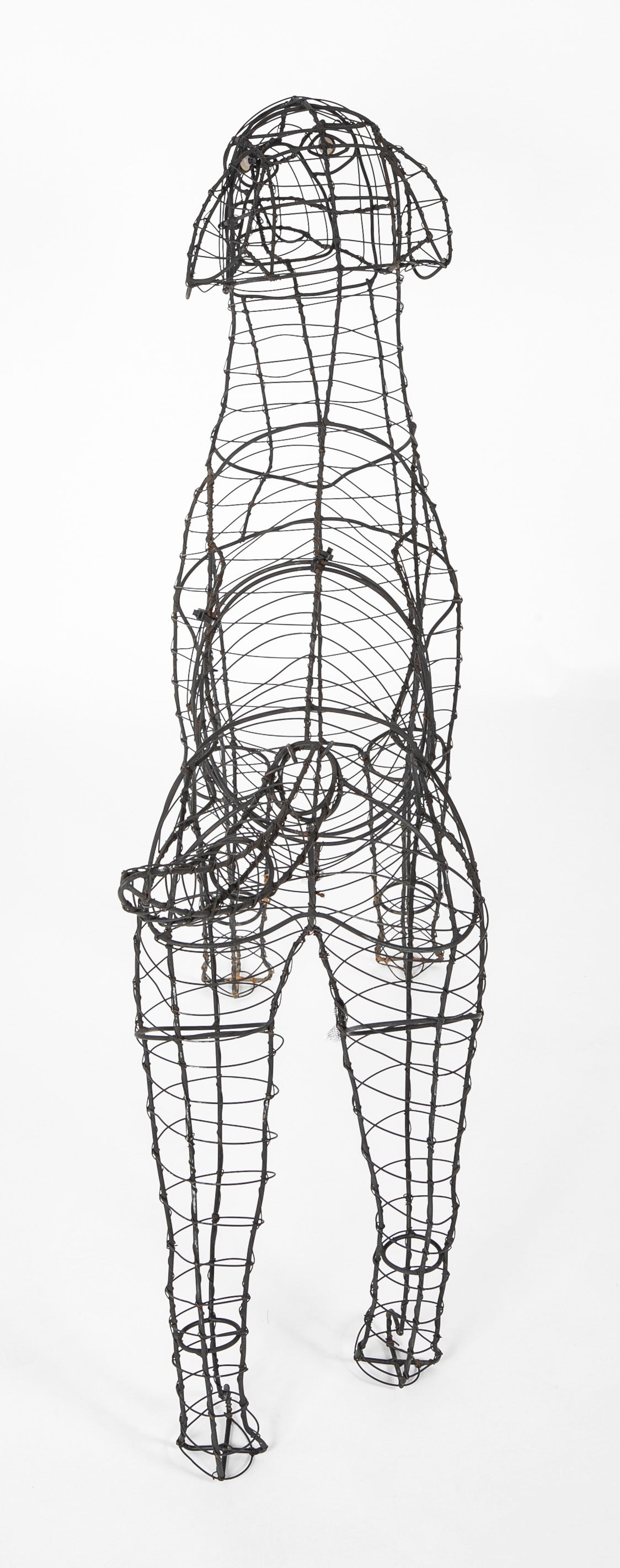Modern Wire Topiary Form in the Shape of a Labrador Retriever
