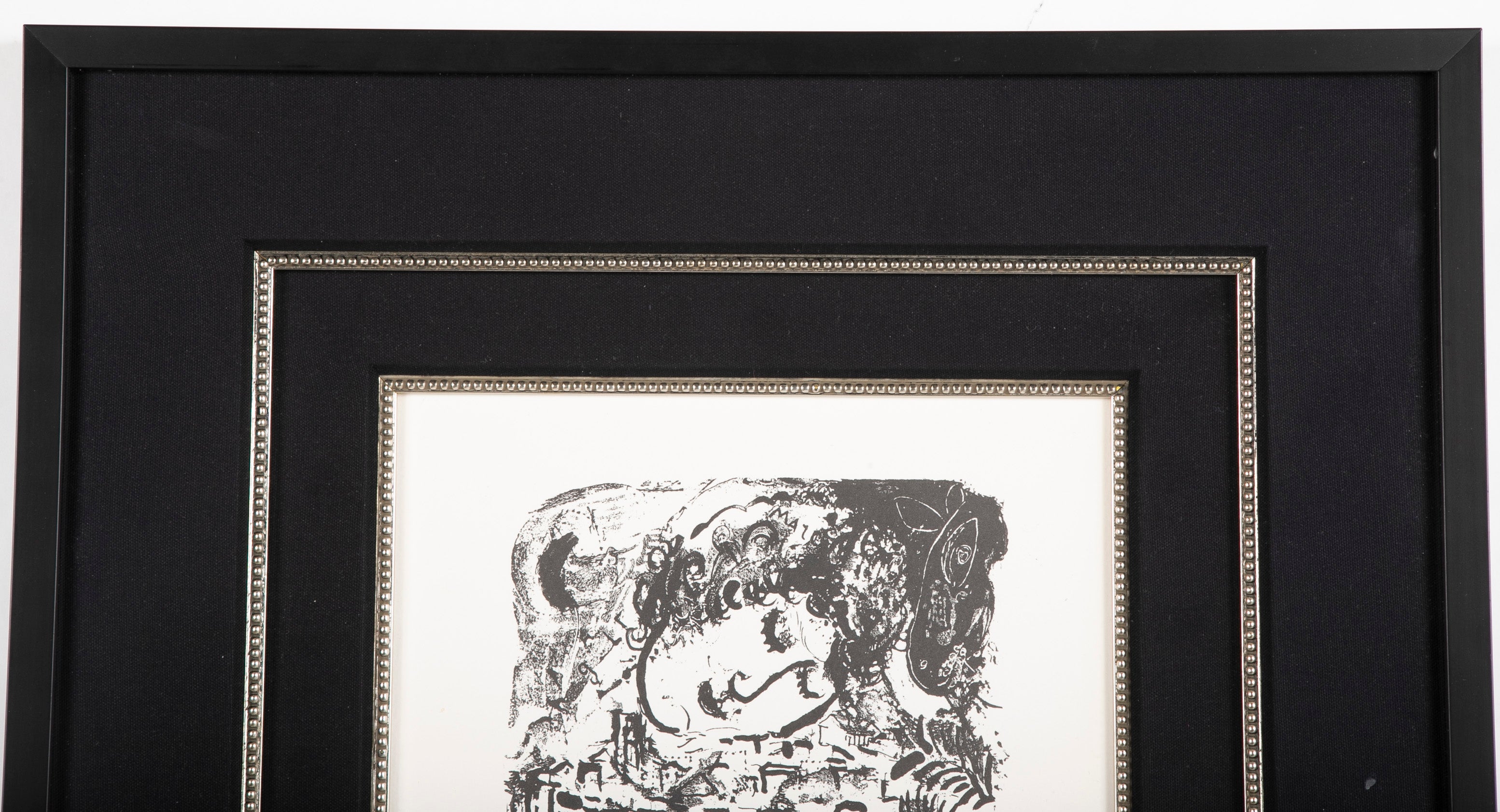 "The Village" Black and White Lithograph by Marc Chagall