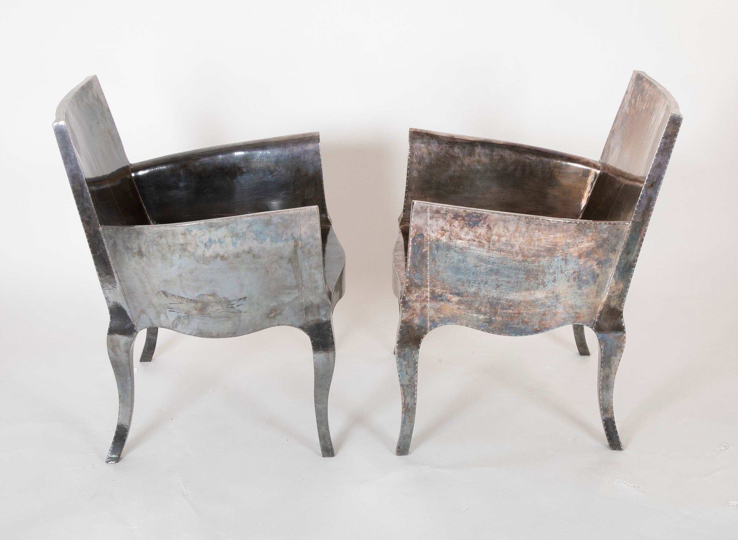 Pair of Silvered "Louise" Chairs by Paul Mathieu