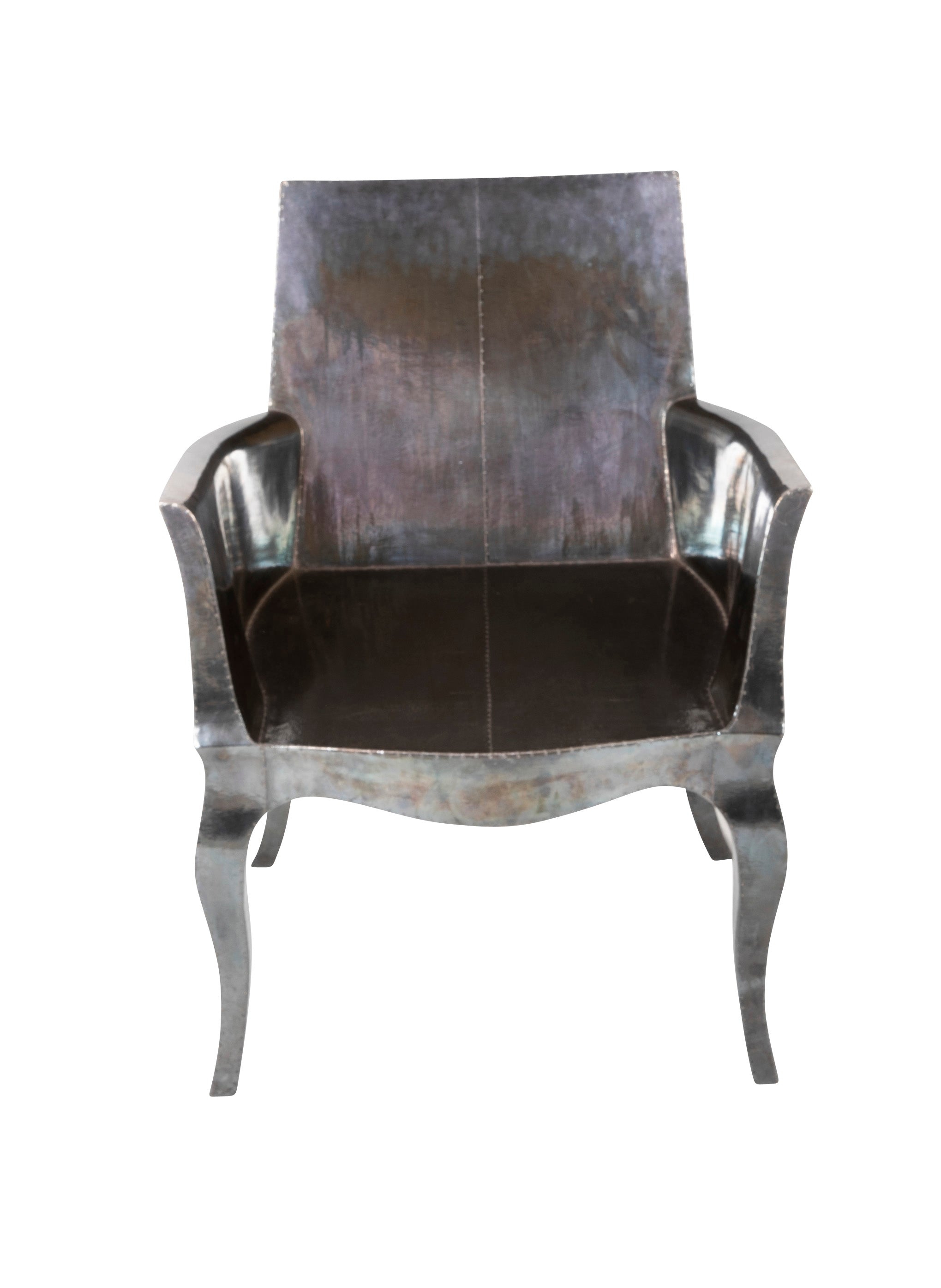 Pair of Silvered "Louise" Chairs by Paul Mathieu
