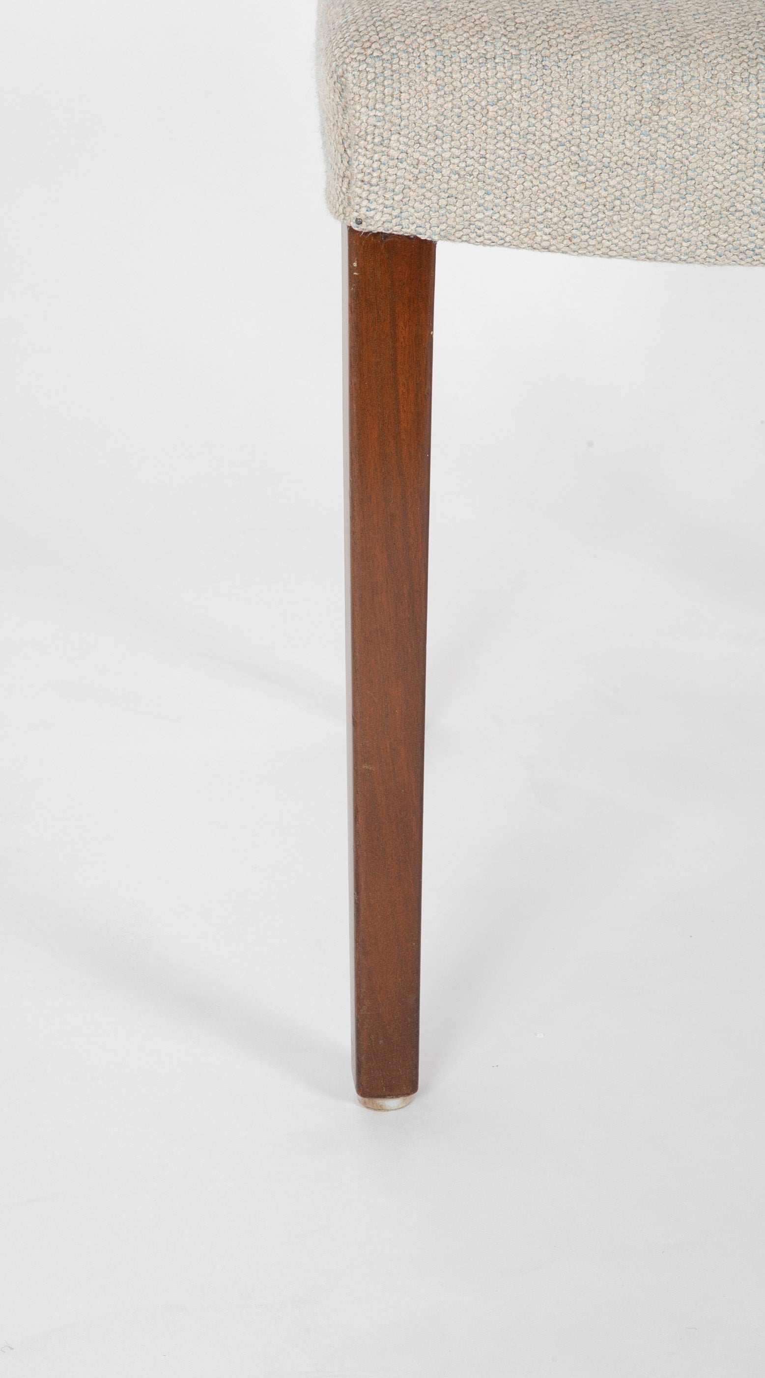 Set of 8 Mid-Century Danish Dining Chairs of Mahogany with Copper Accents