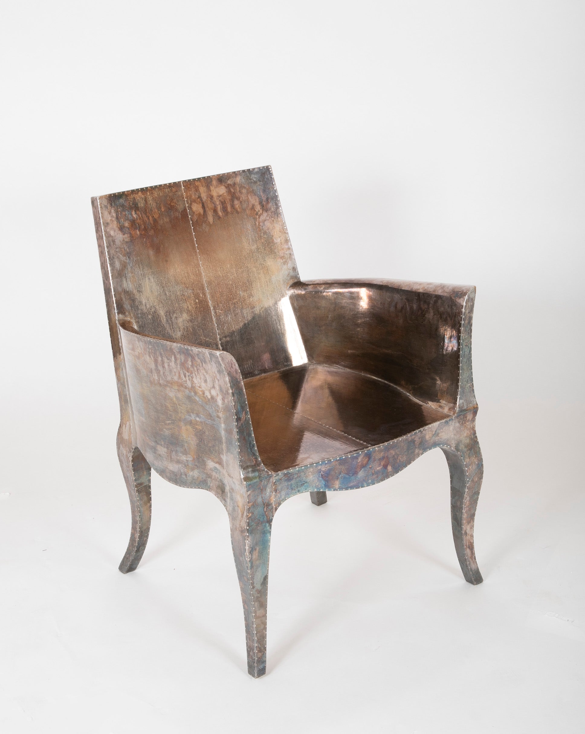 Pair of Silvered "Louise" Chairs by Paul Mathieu