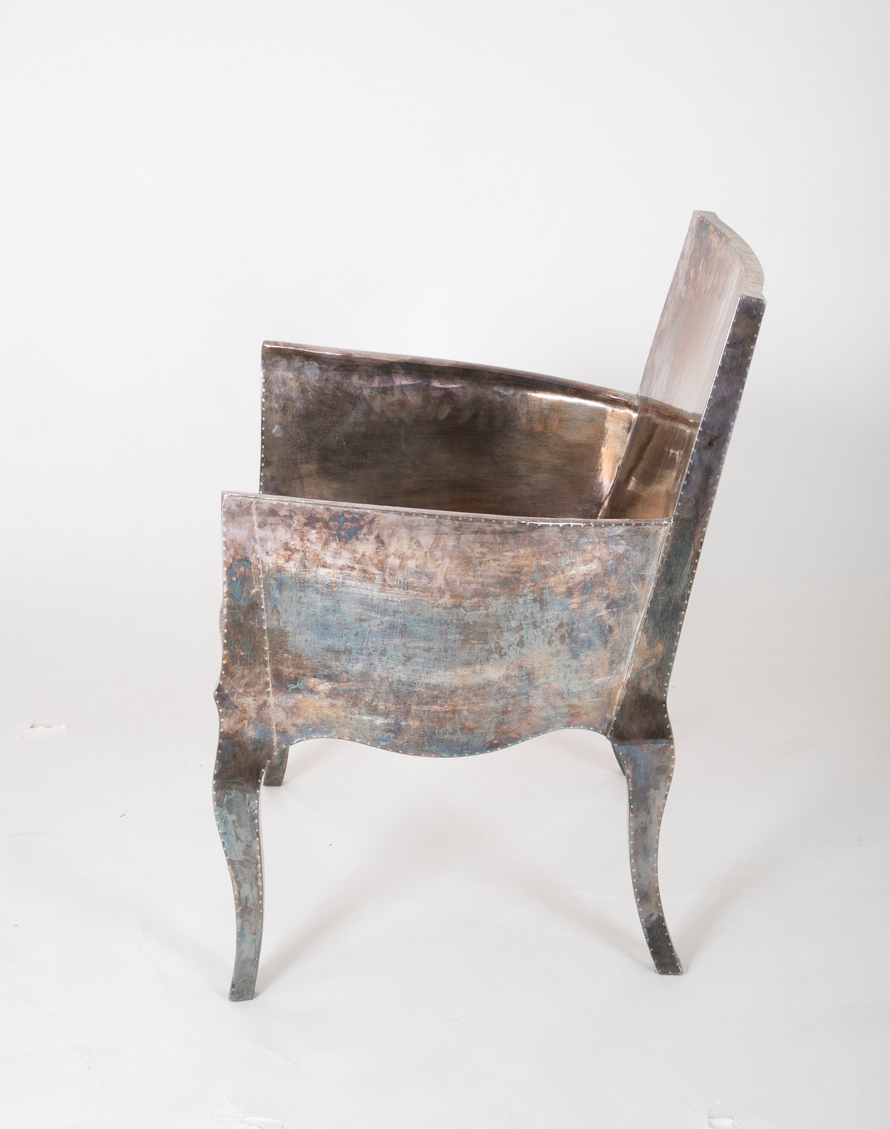 Pair of Silvered "Louise" Chairs by Paul Mathieu
