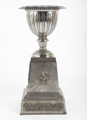 Late 19th Century Polished Cast Iron Garden Urn