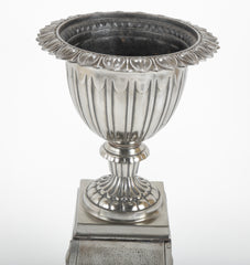 Late 19th Century Polished Cast Iron Garden Urn
