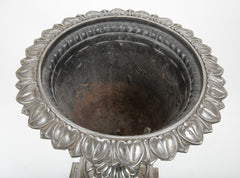Late 19th Century Polished Cast Iron Garden Urn