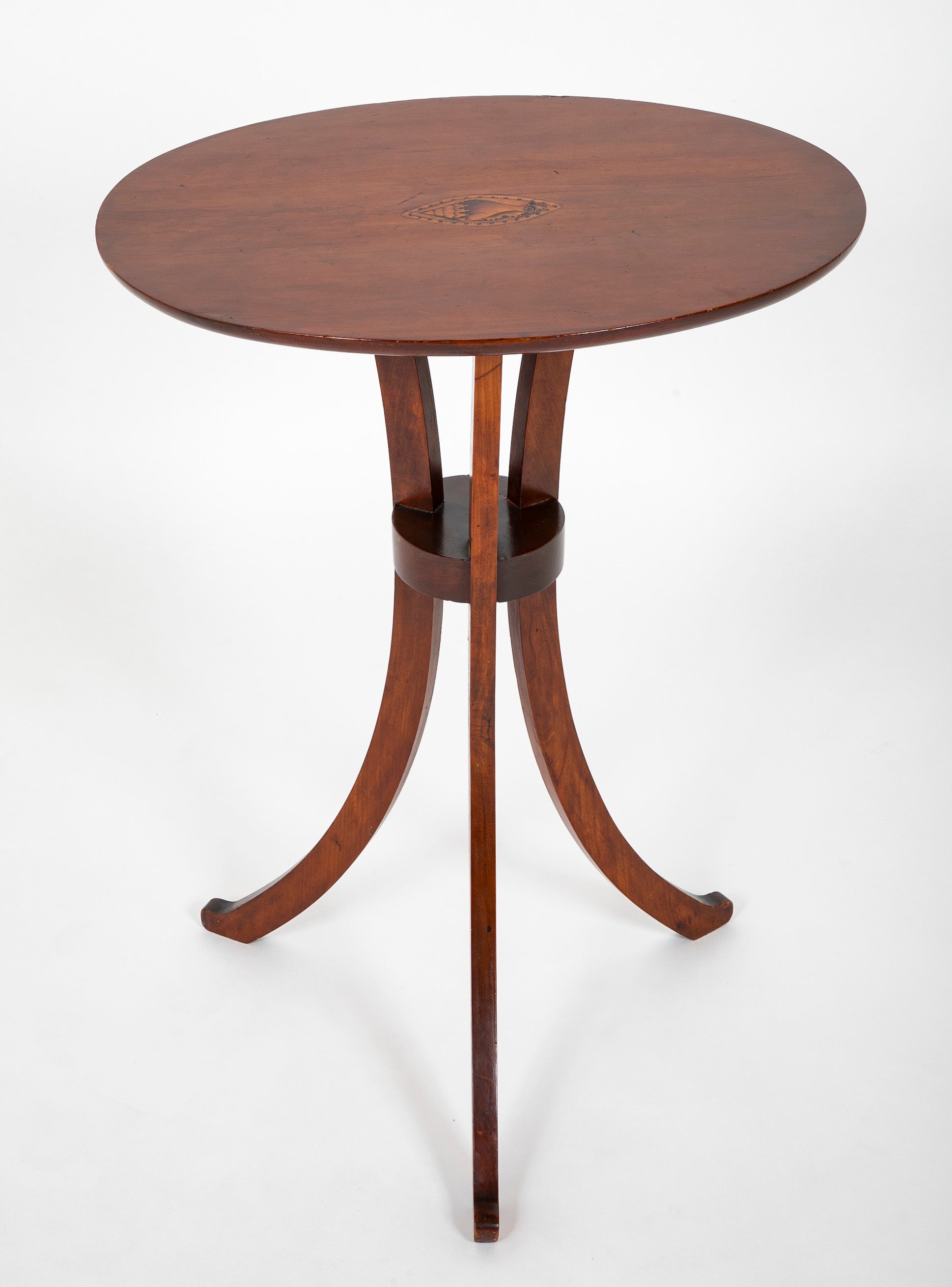 American Cherry Candlestand with Shell Inlay