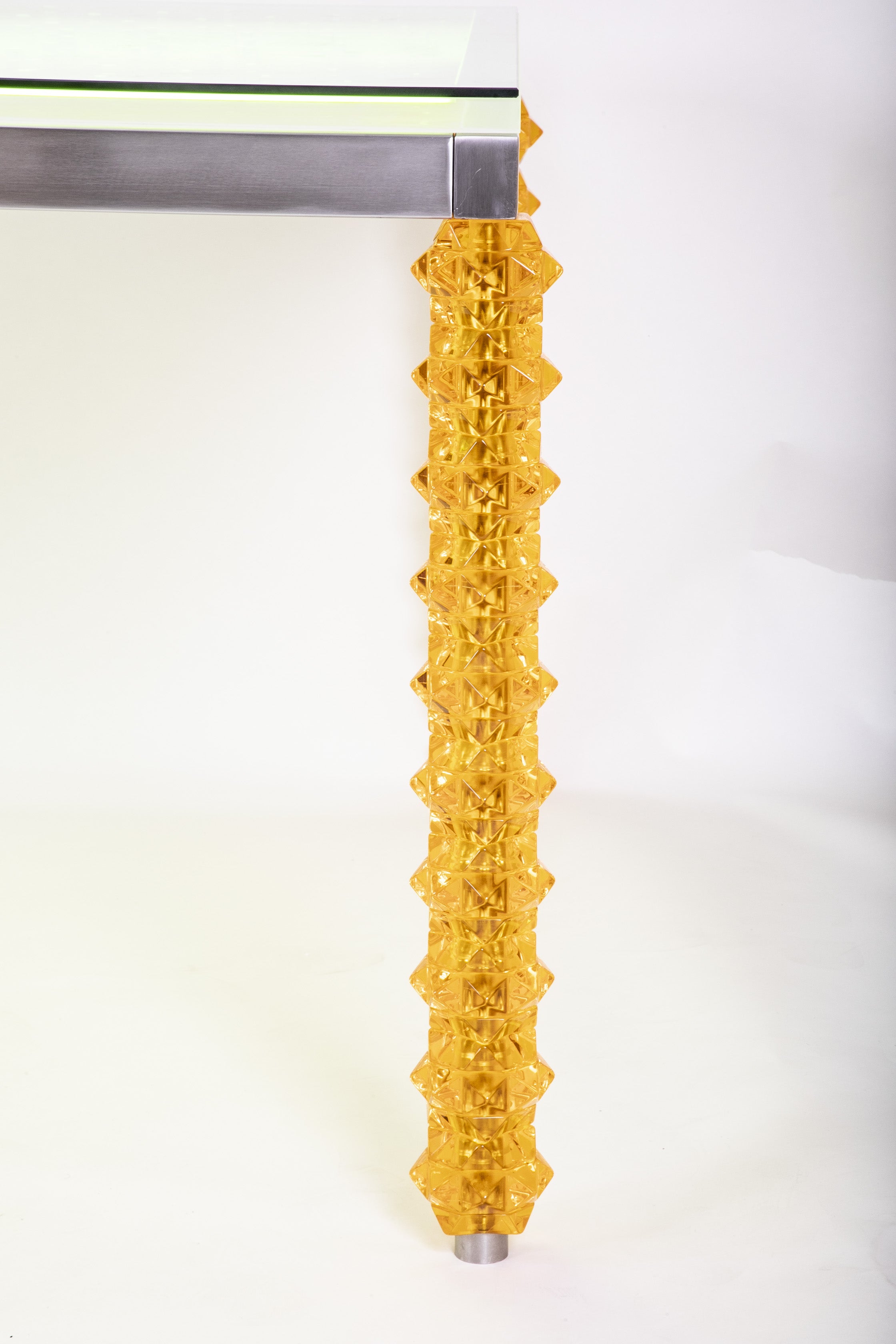 Dining Table Designed by Sawaya & Moroni in Stainless Steel and Lucite