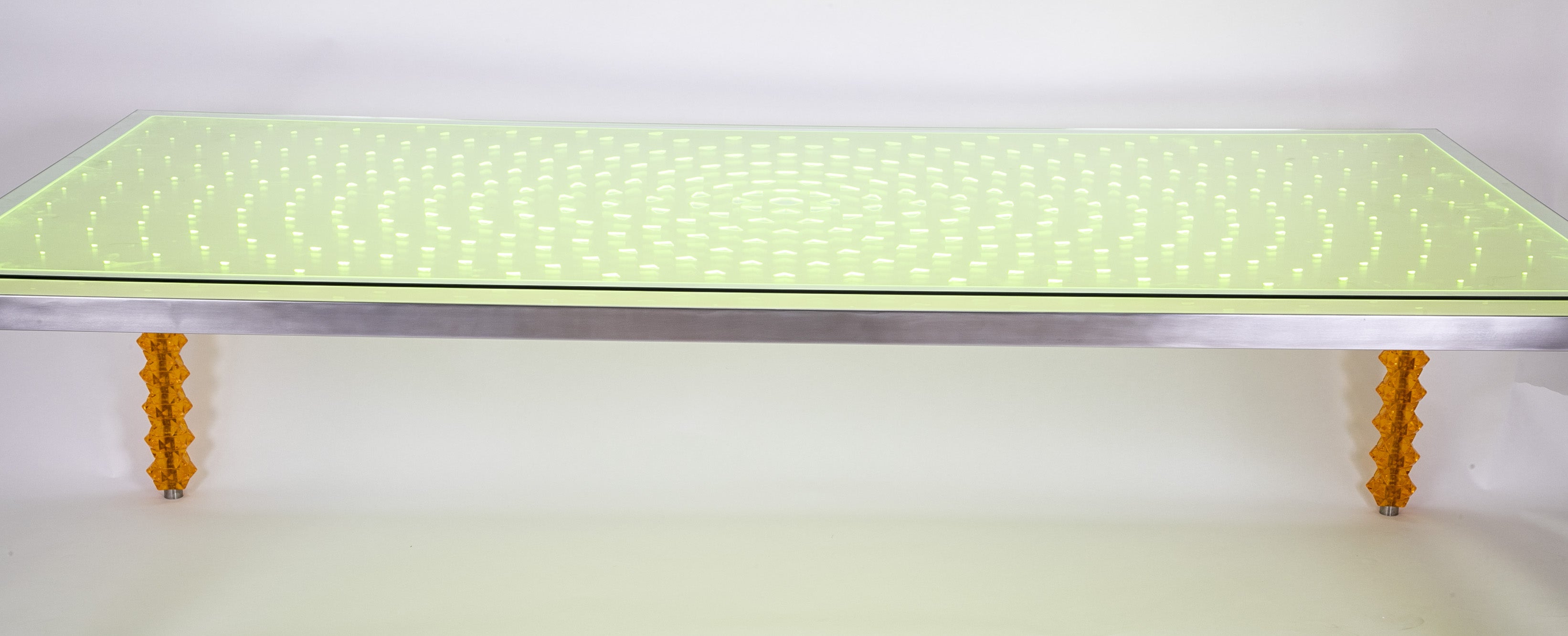 Dining Table Designed by Sawaya & Moroni in Stainless Steel and Lucite