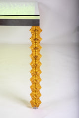 Dining Table Designed by Sawaya & Moroni in Stainless Steel and Lucite