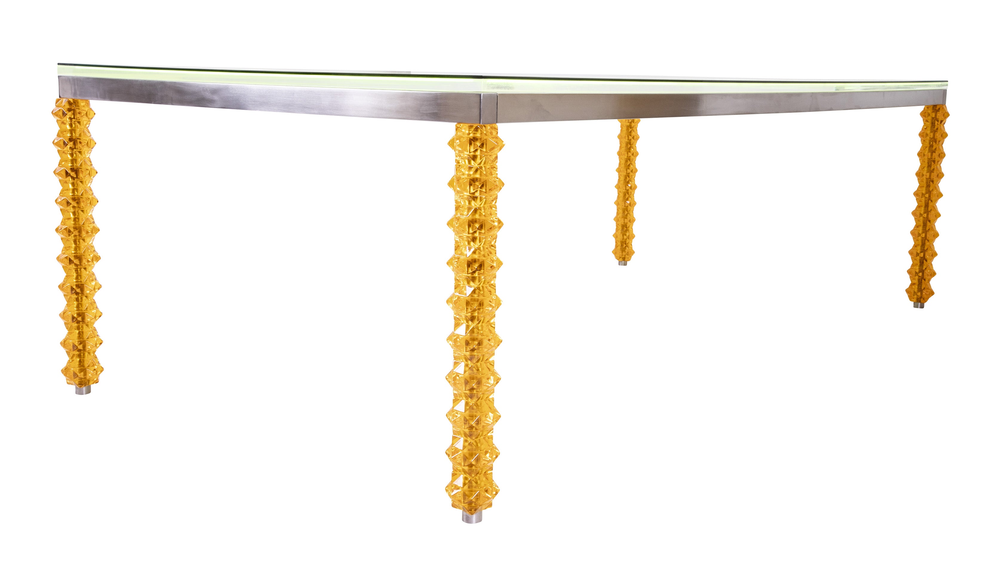 Dining Table Designed by Sawaya & Moroni in Stainless Steel and Lucite