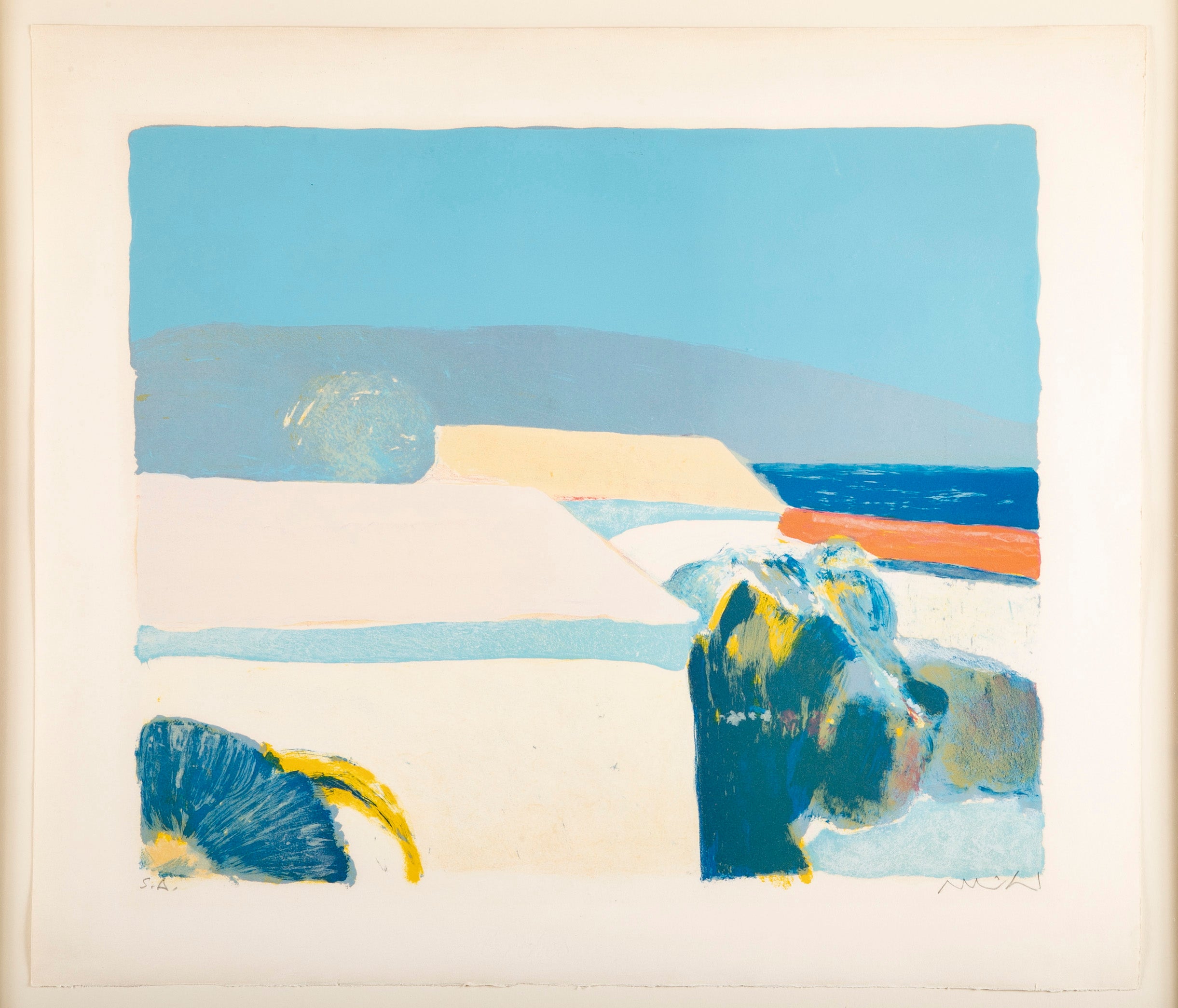 "Paysage" Lithograph in Colors by Roger Muhl