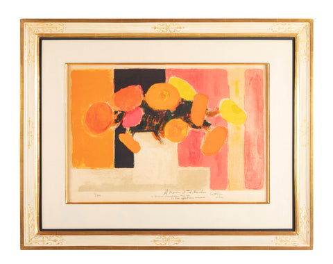 "Birthday Bouquet" Lithograph by Bernard Cathelin