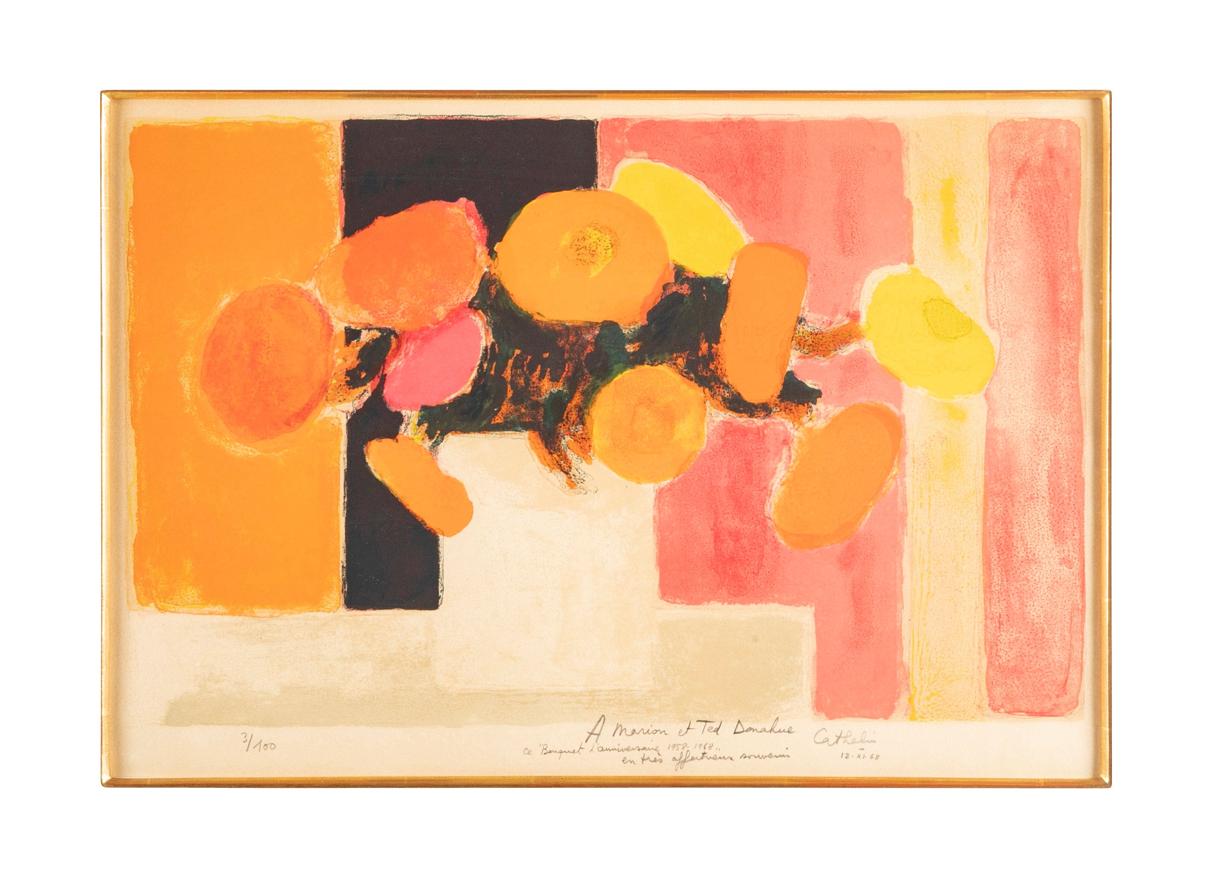 "Birthday Bouquet" Lithograph by Bernard Cathelin