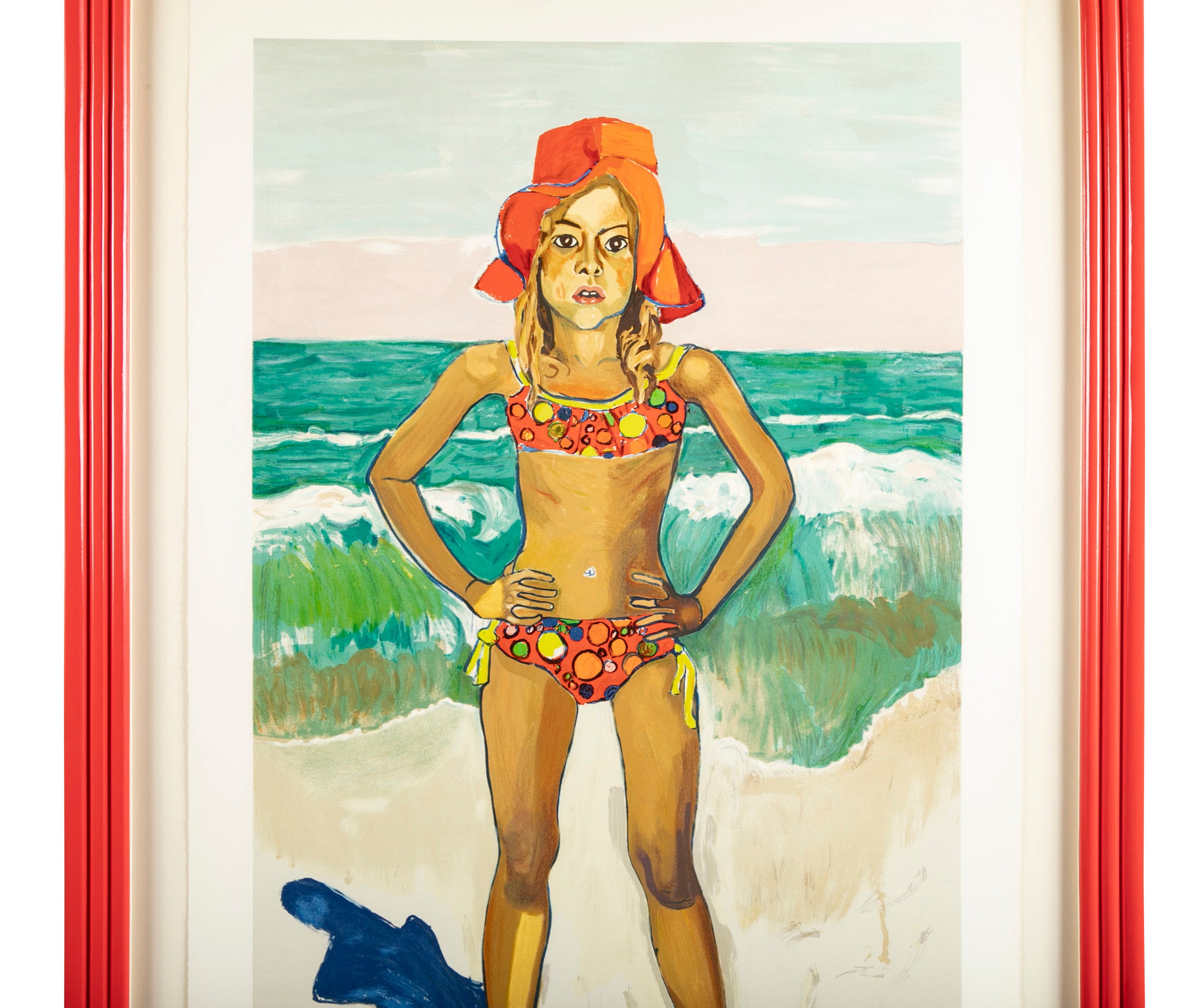 "Bather with Red Hat" by American Visual Portrait Artist Alice Neel