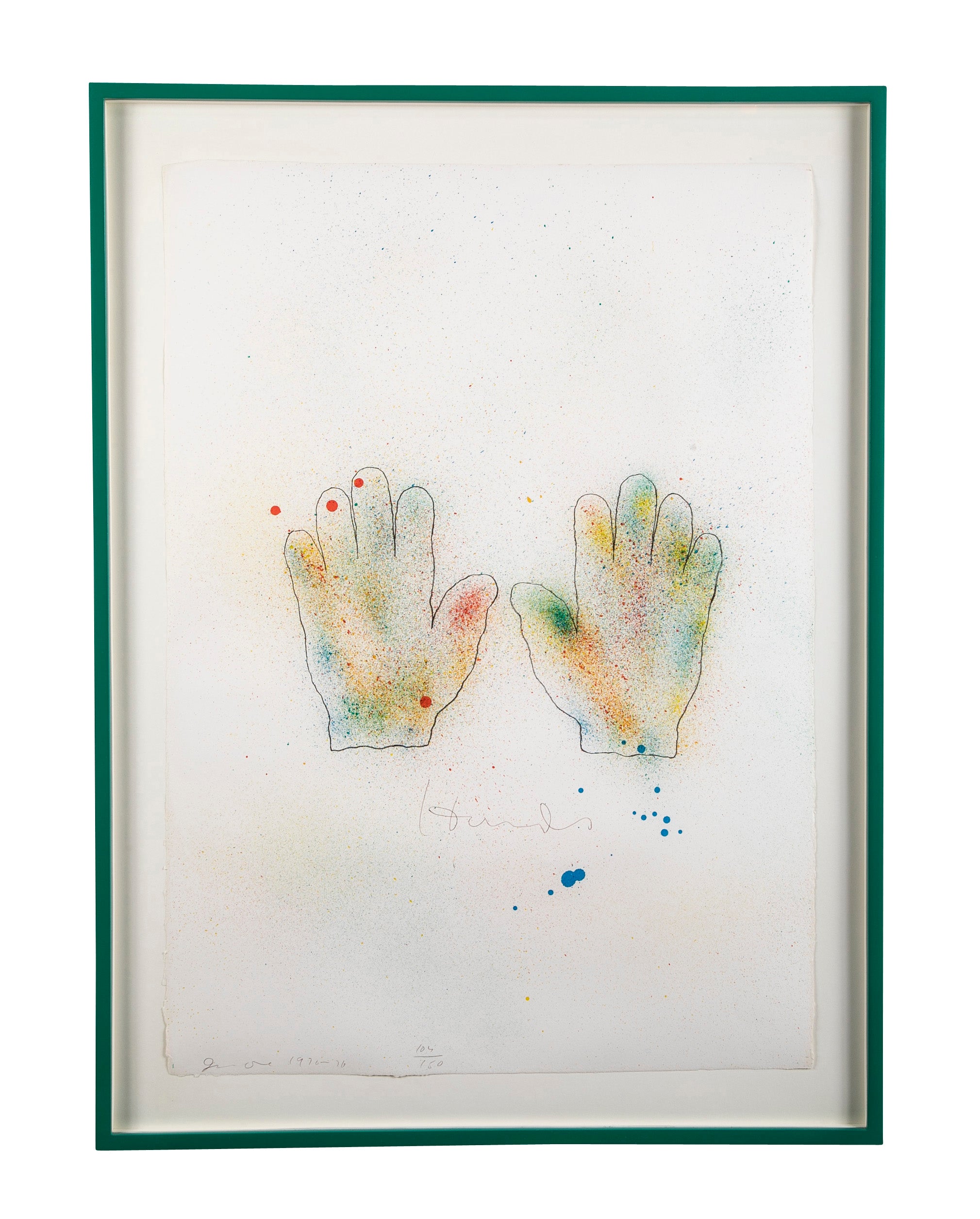 "Hands" Lithograph in Colors by Jim Dine