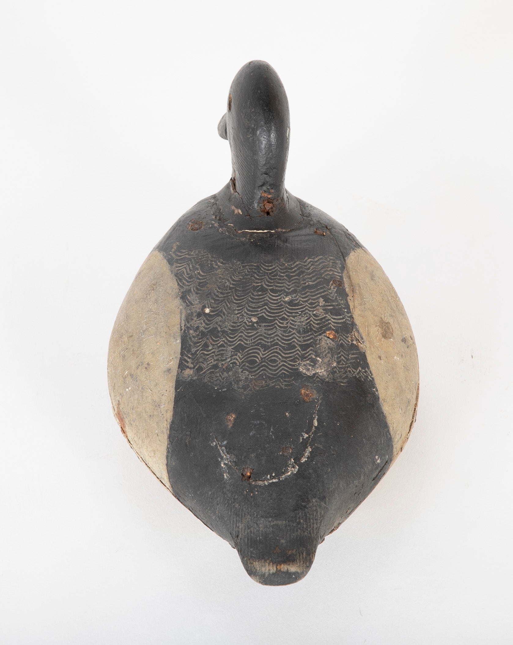 Set of 3 Bluebill Drake Decoy Rig Mates Attributed to Cassius Smith of Connecticut