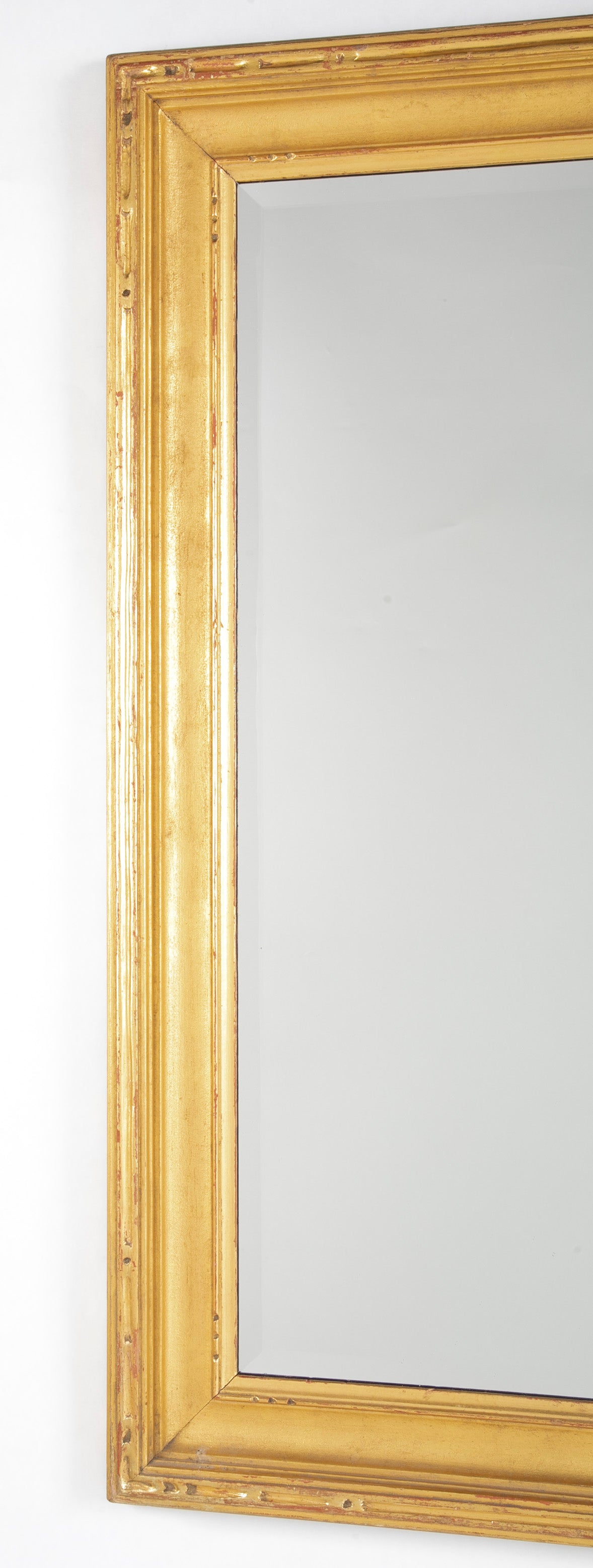 American Giltwood Impressionist Frame with Beveled Glass Mirror