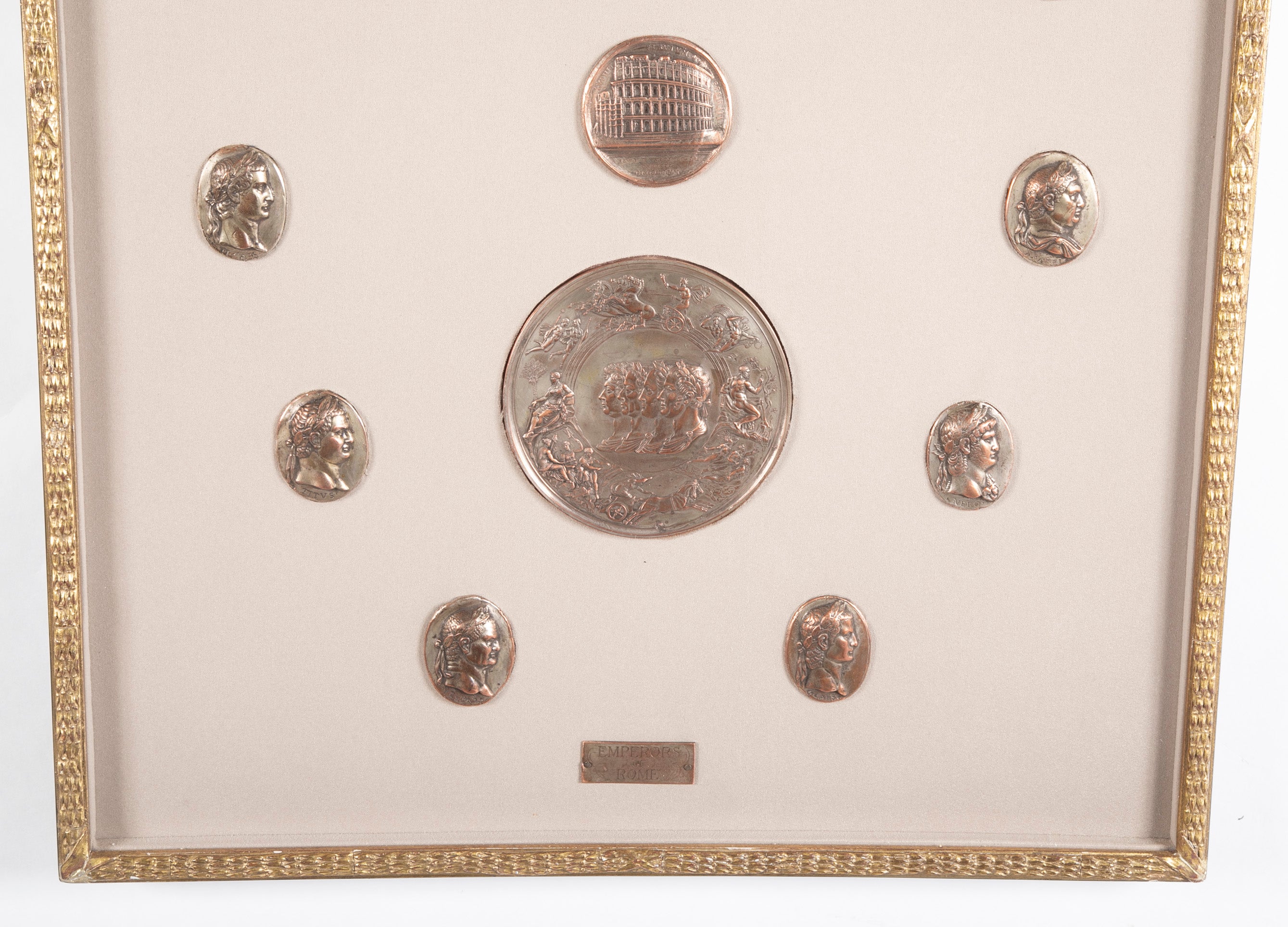 Tomasso Mercandetti Grand Tour Medals of 12 Roman Emperors & The Colosseum