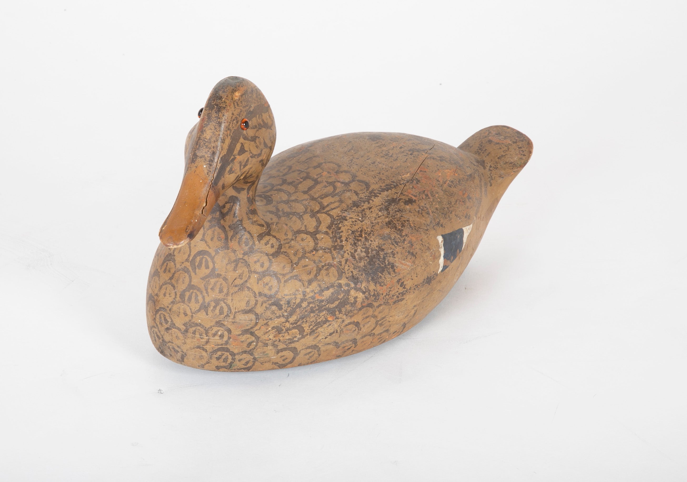 Pair of Mallard Decoy Ducks in Form of Hen & Drake Having Original Paint