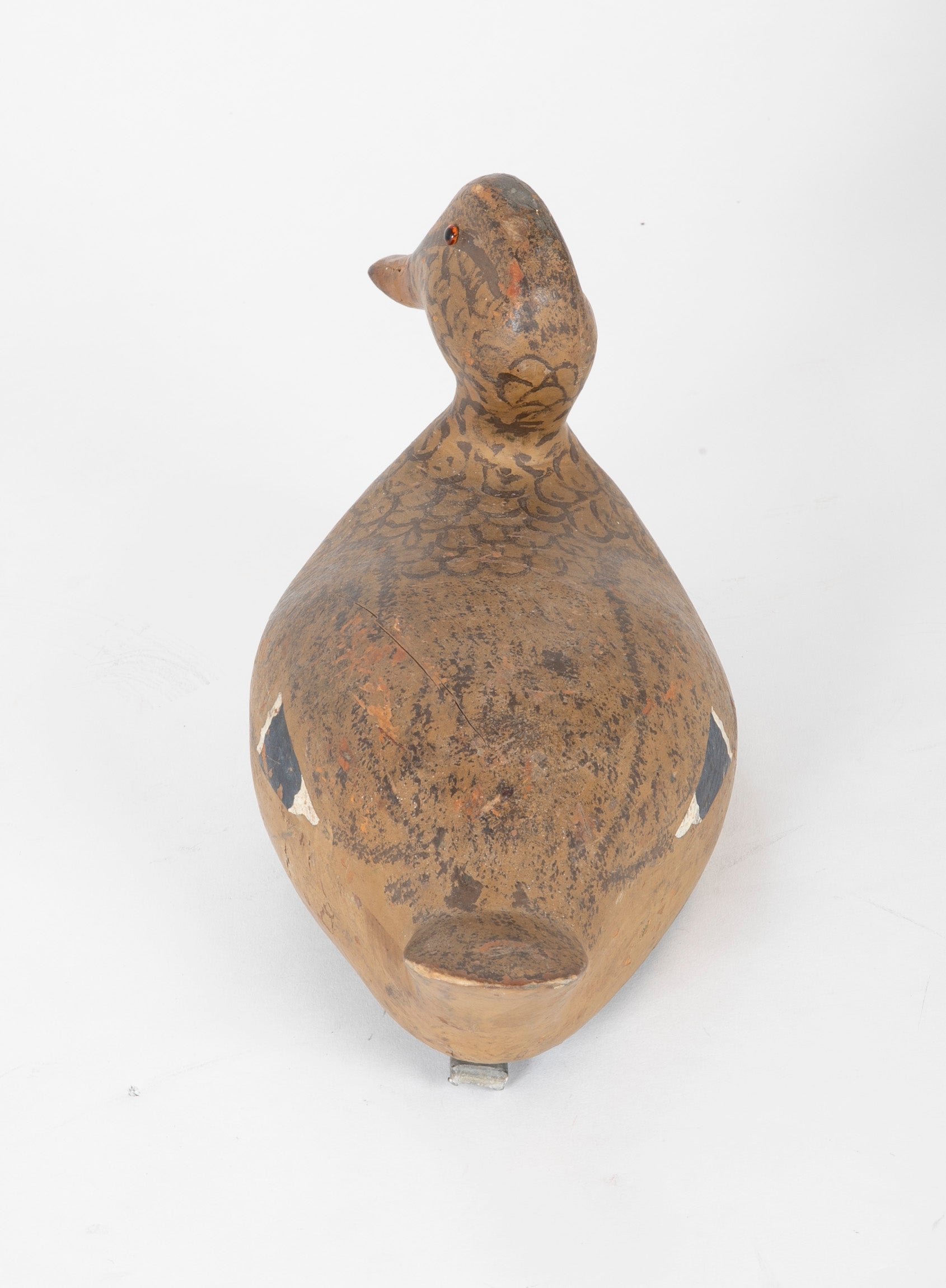 Pair of Mallard Decoy Ducks in Form of Hen & Drake Having Original Paint